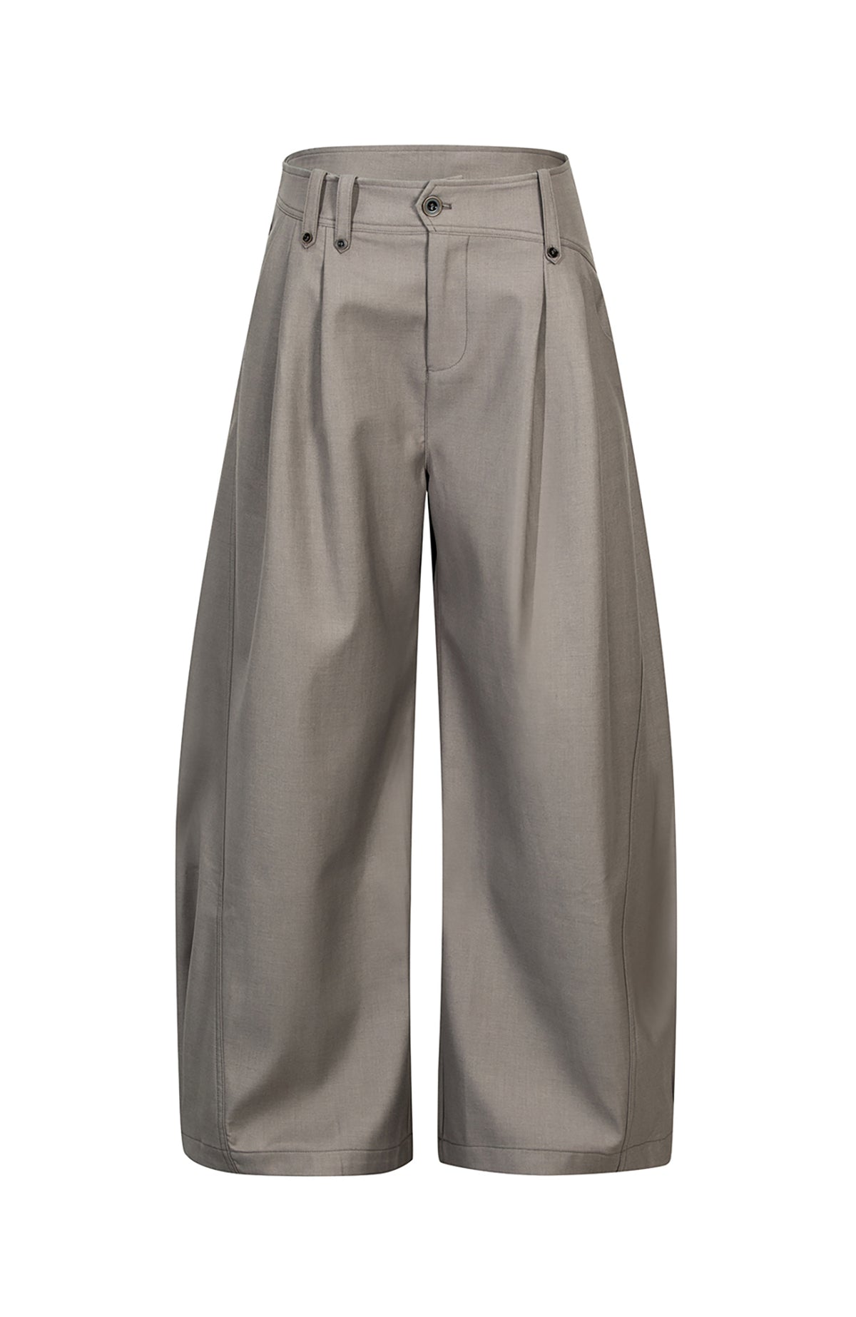 BOTANICA Pleated Curved-Leg Trousers