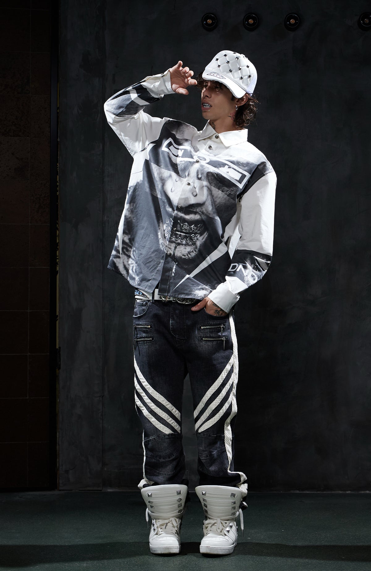 DND4DES Graphic Portrait Long-Sleeve Shirt