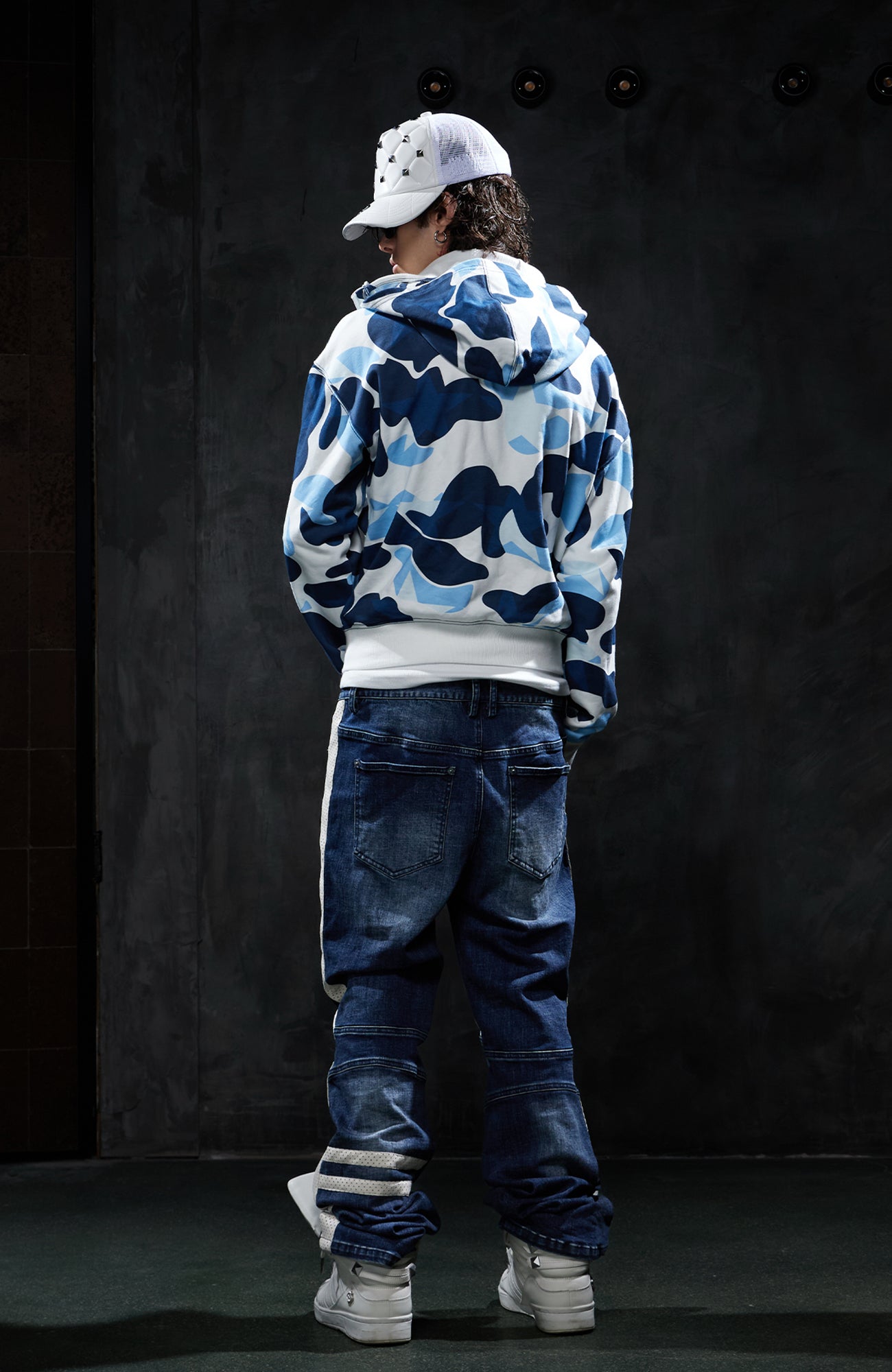 DND4DES Camo Star Full-Print Mask Hoodie