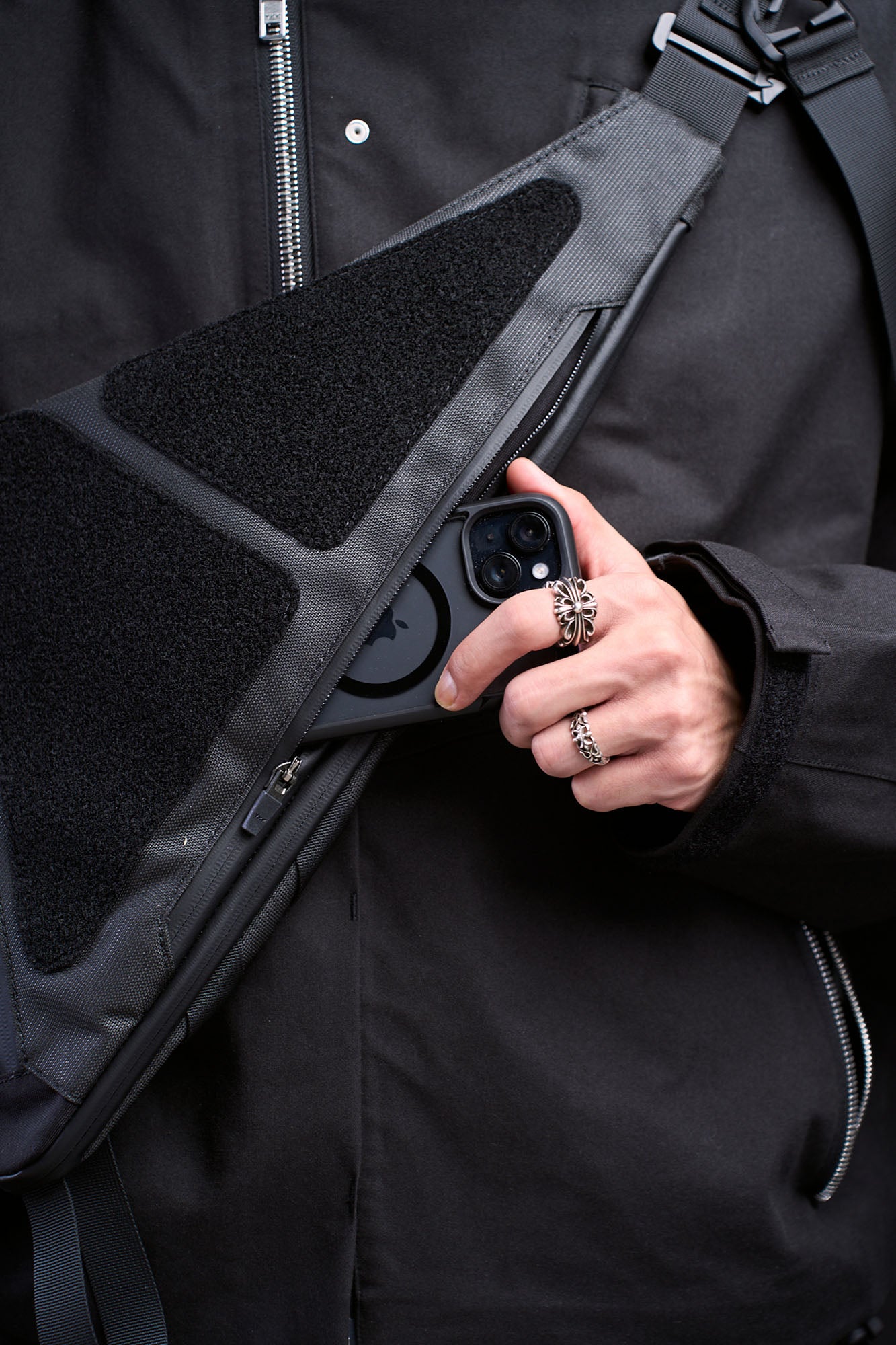 OVERCLOCK ROAM Tactical Tri-Panel Crossbody Sling, premium urban and streetwear designers apparel on PROJECTISR.com, OVERCLOCK ROAM