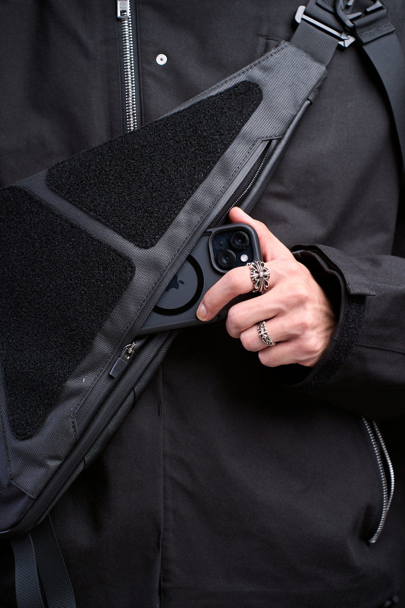 OVERCLOCK ROAM Tactical Tri-Panel Crossbody Sling, premium urban and streetwear designers apparel on PROJECTISR.com, OVERCLOCK ROAM