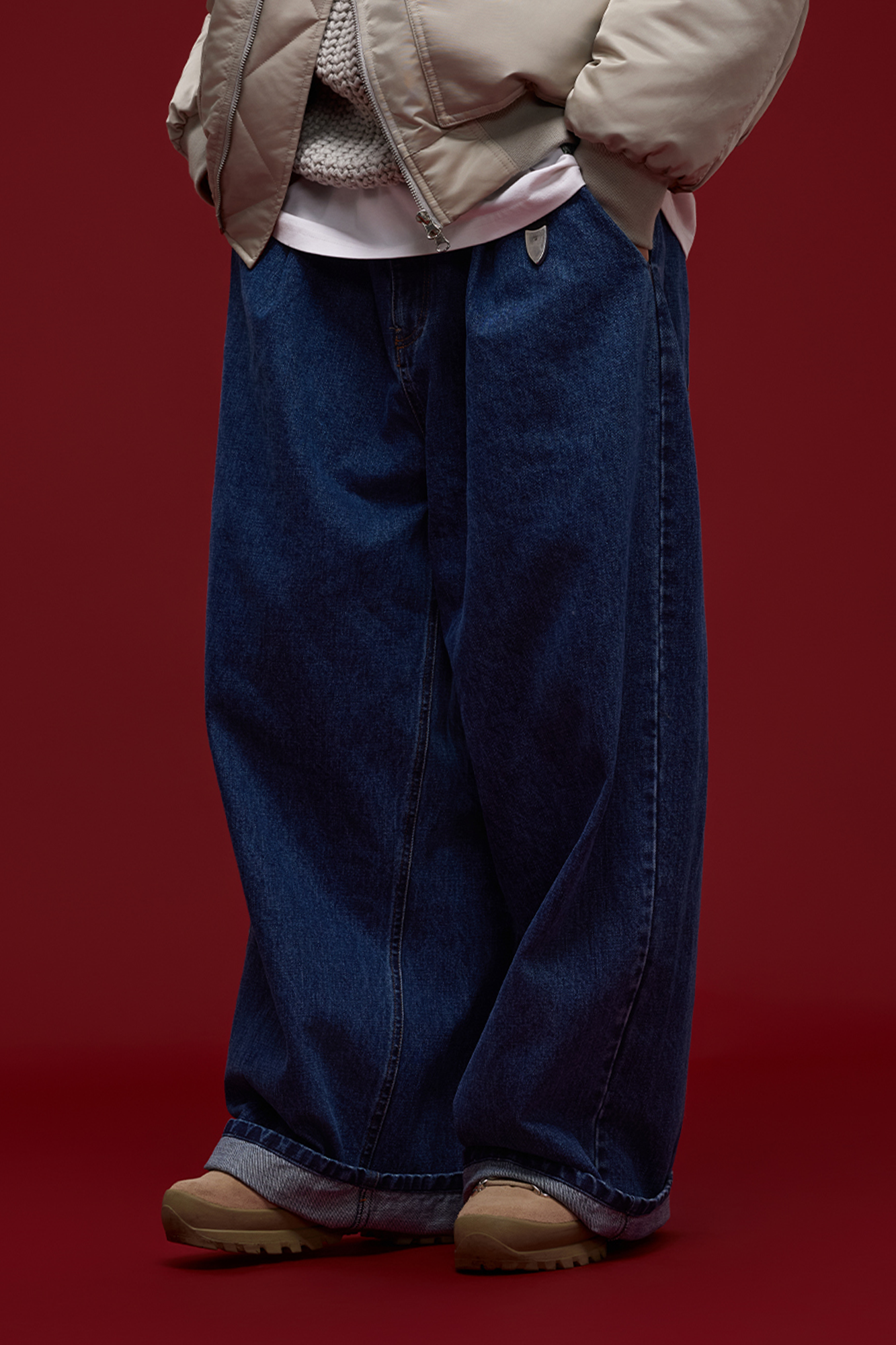 BANANA CLUB Essential Washed Wide-Leg Jeans, premium urban and streetwear designers apparel on PROJECTISR.com, BANANA CLUB