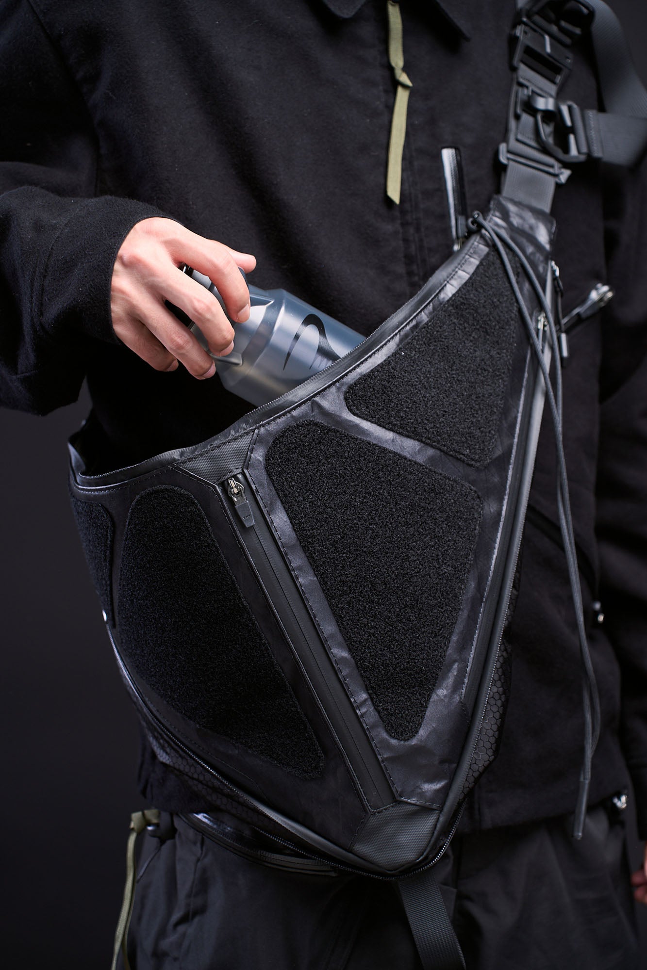 OVERCLOCK ROAM Tactical Tri-Panel Crossbody Sling, premium urban and streetwear designers apparel on PROJECTISR.com, OVERCLOCK ROAM