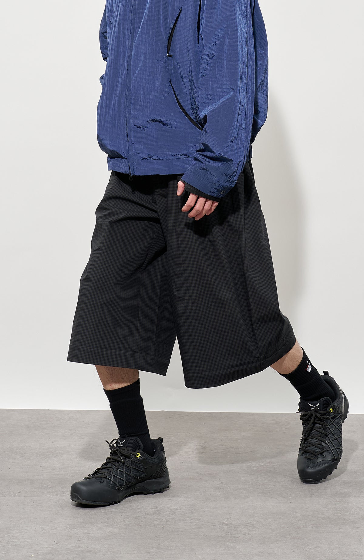 FMACM Detachable Plaid Straight-Leg Pants