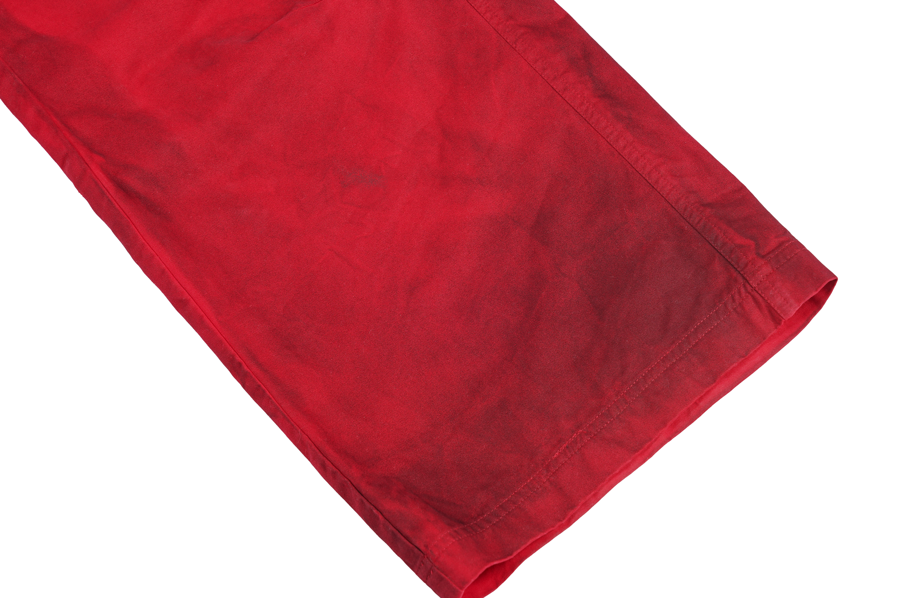 UNDERWATER Burnt Red Dirty-Dyed Moleskin Cargo Pants, premium urban and streetwear designers apparel on PROJECTISR.com, UNDERWATER