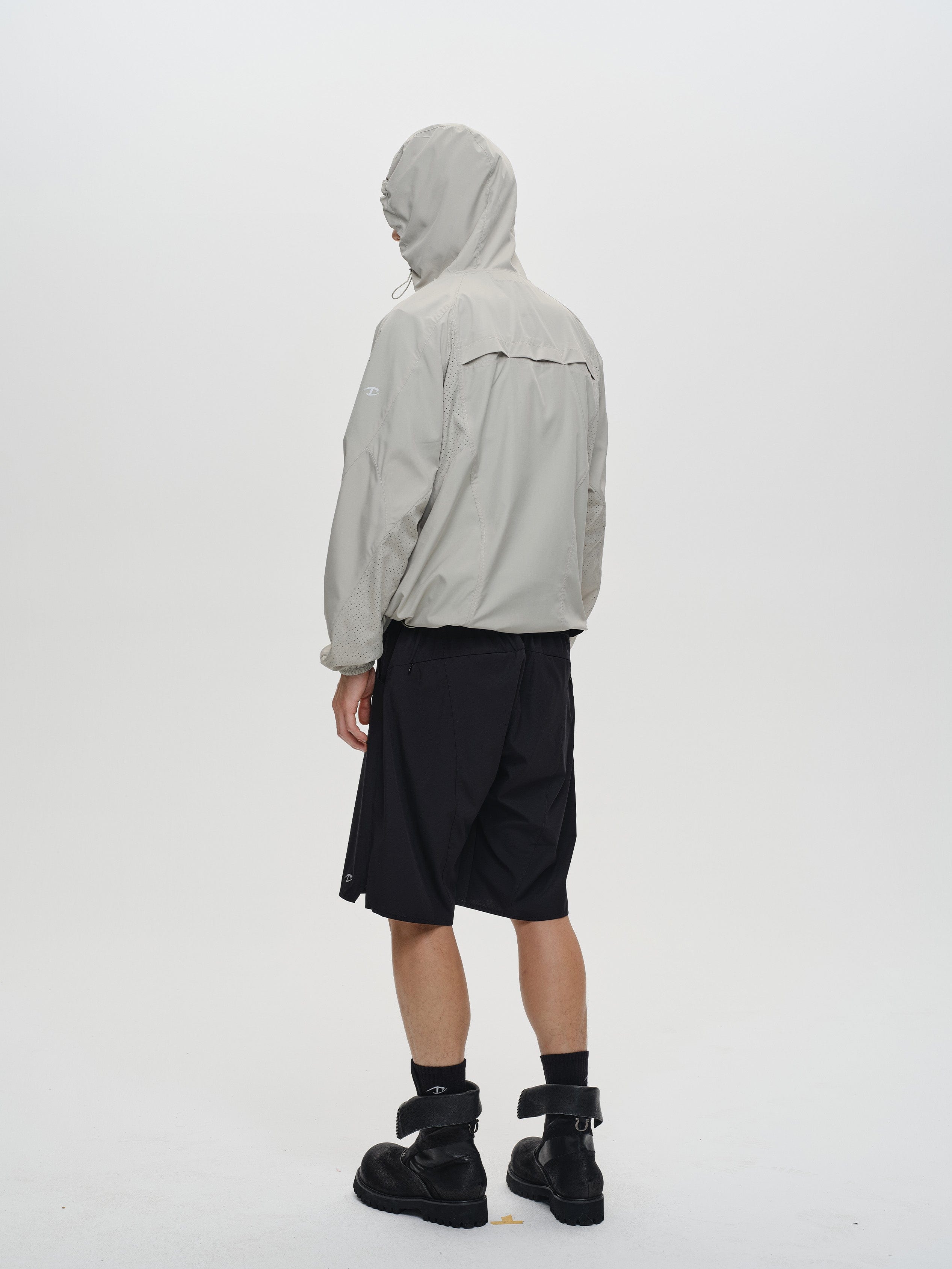 CATSSTAC Spliced Laser-Perforated Waterproof UV Production Hooded Jacket, premium urban and streetwear designers apparel on PROJECTISR.com, CATSSTAC