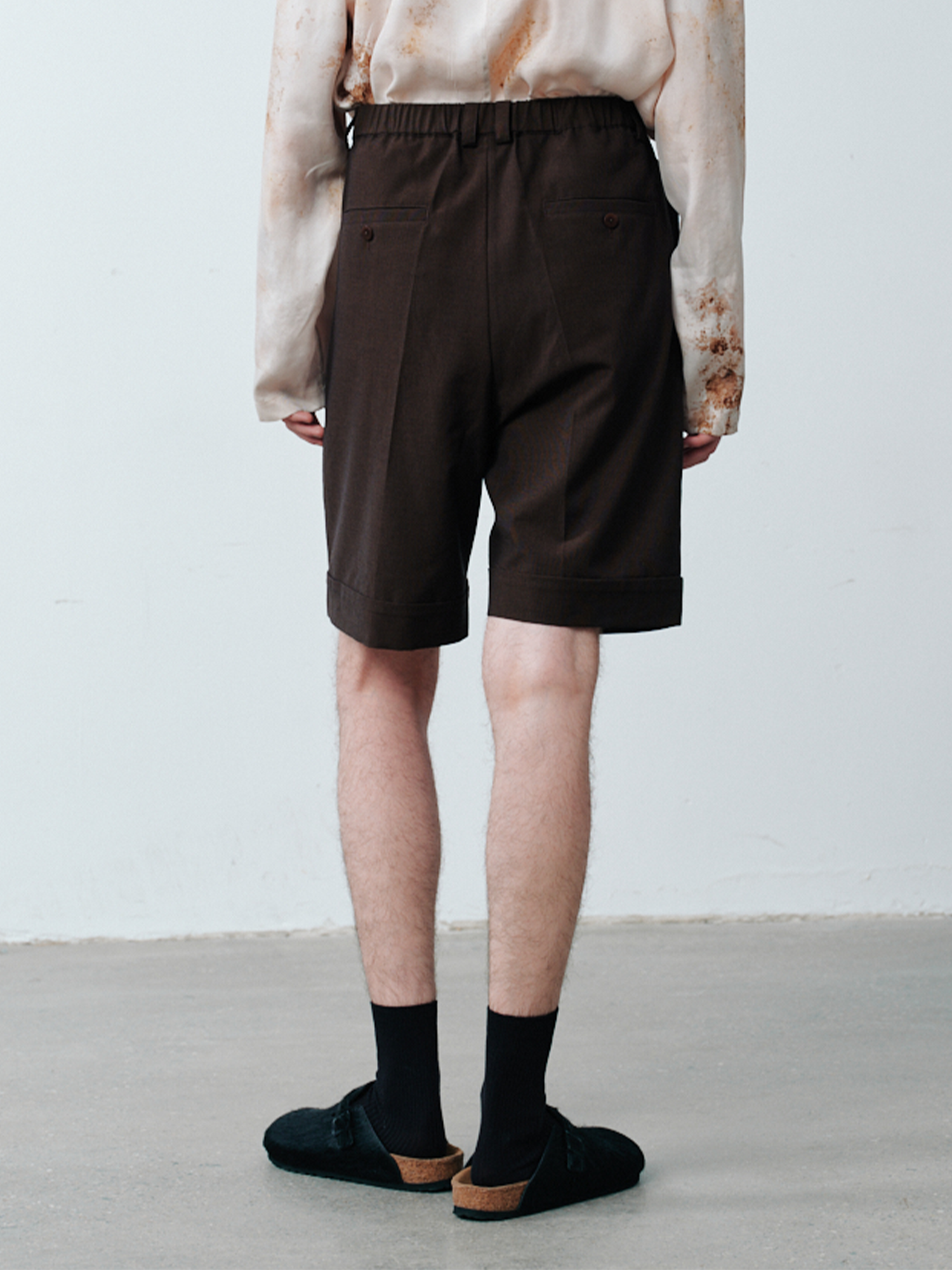 GRAINMUSTARD Pleated Linen-Blend Belt Tailored Shorts