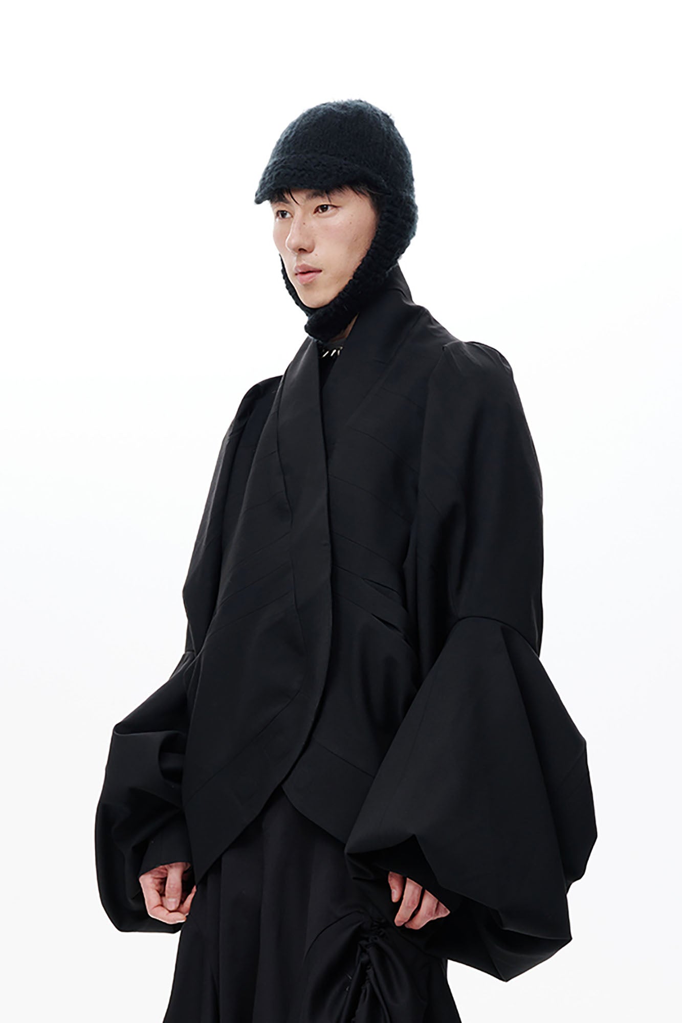 TUIMU Structured Lantern Sleeve Oversized Jacket, premium urban and streetwear designers apparel on PROJECTISR.com, TUIMU