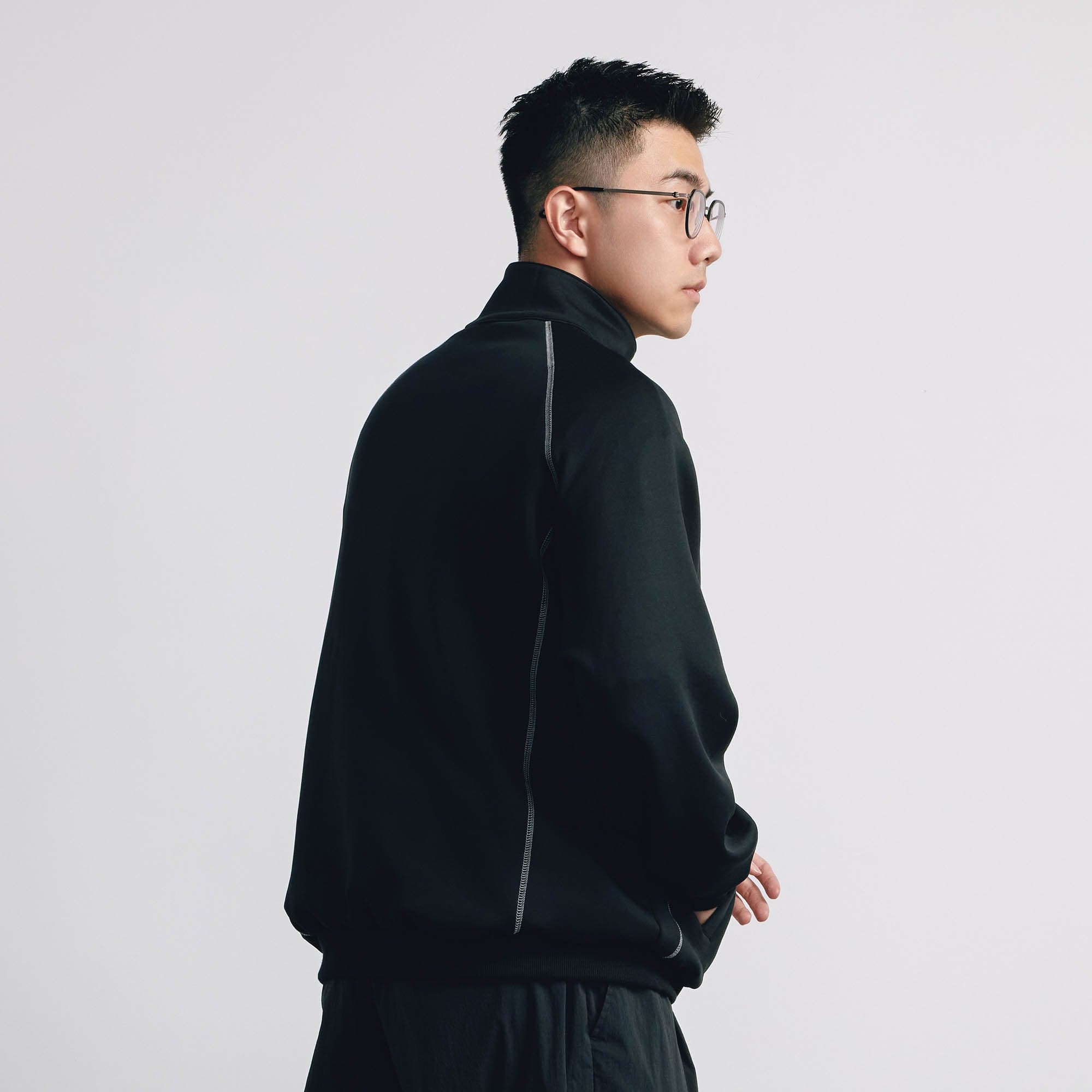 BANANA CLUB Stitch Half-Zip Pullover Sweatshirt, premium urban and streetwear designers apparel on PROJECTISR.com, BANANA CLUB