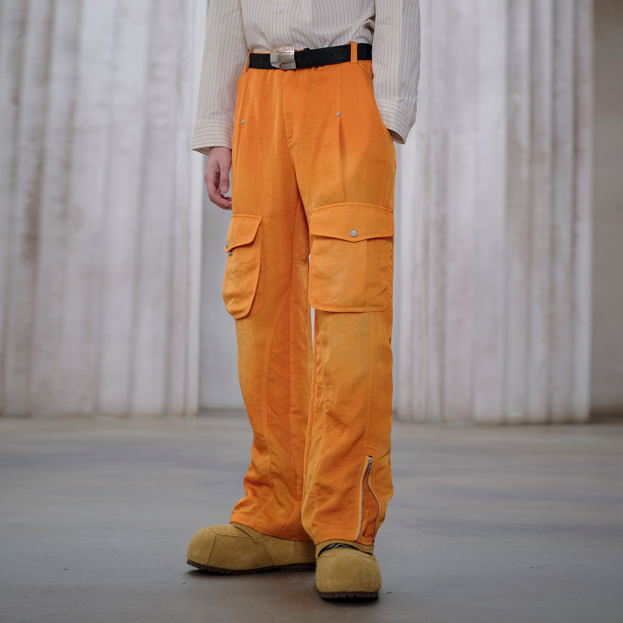 FACEONLAB Washed Utility Cargo Pants
