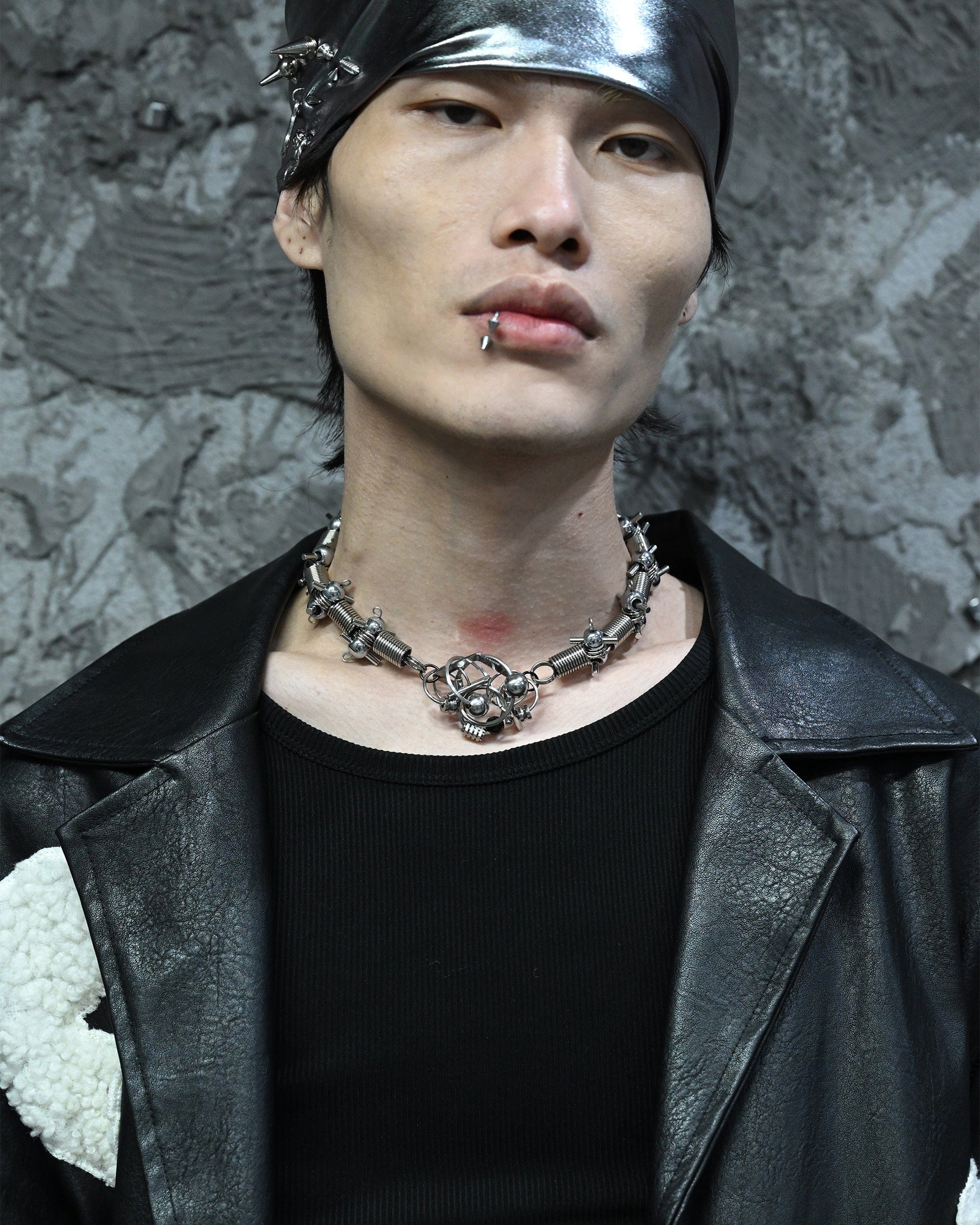 ILLUSORY Ex Machina Mechanical Rivet Necklace, premium urban and streetwear designers apparel on PROJECTISR.com, ILLUSORY