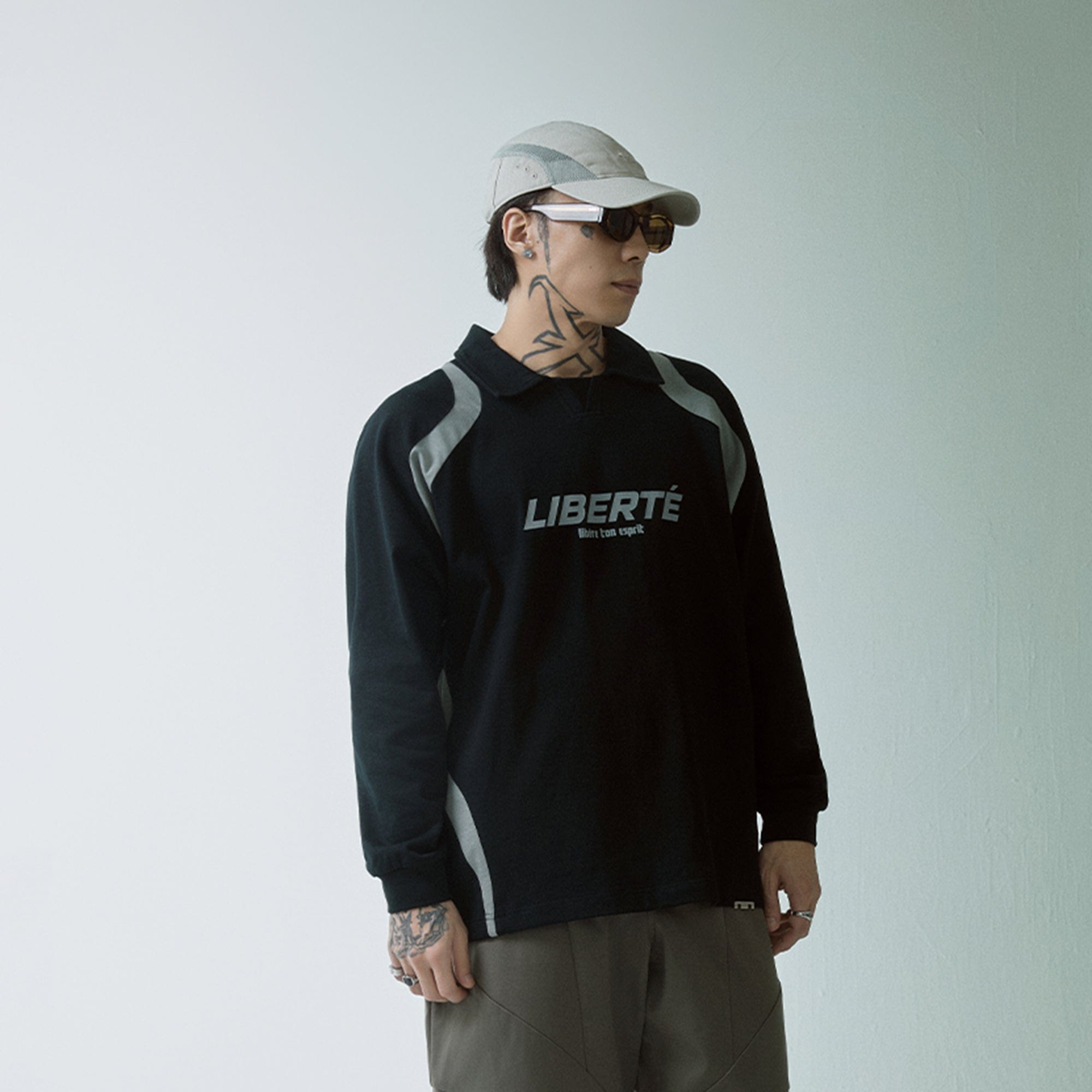 F2CE Retro Deconstructed Raglan Long-Sleeve Tee, premium urban and streetwear designers apparel on PROJECTISR.com, F2CE