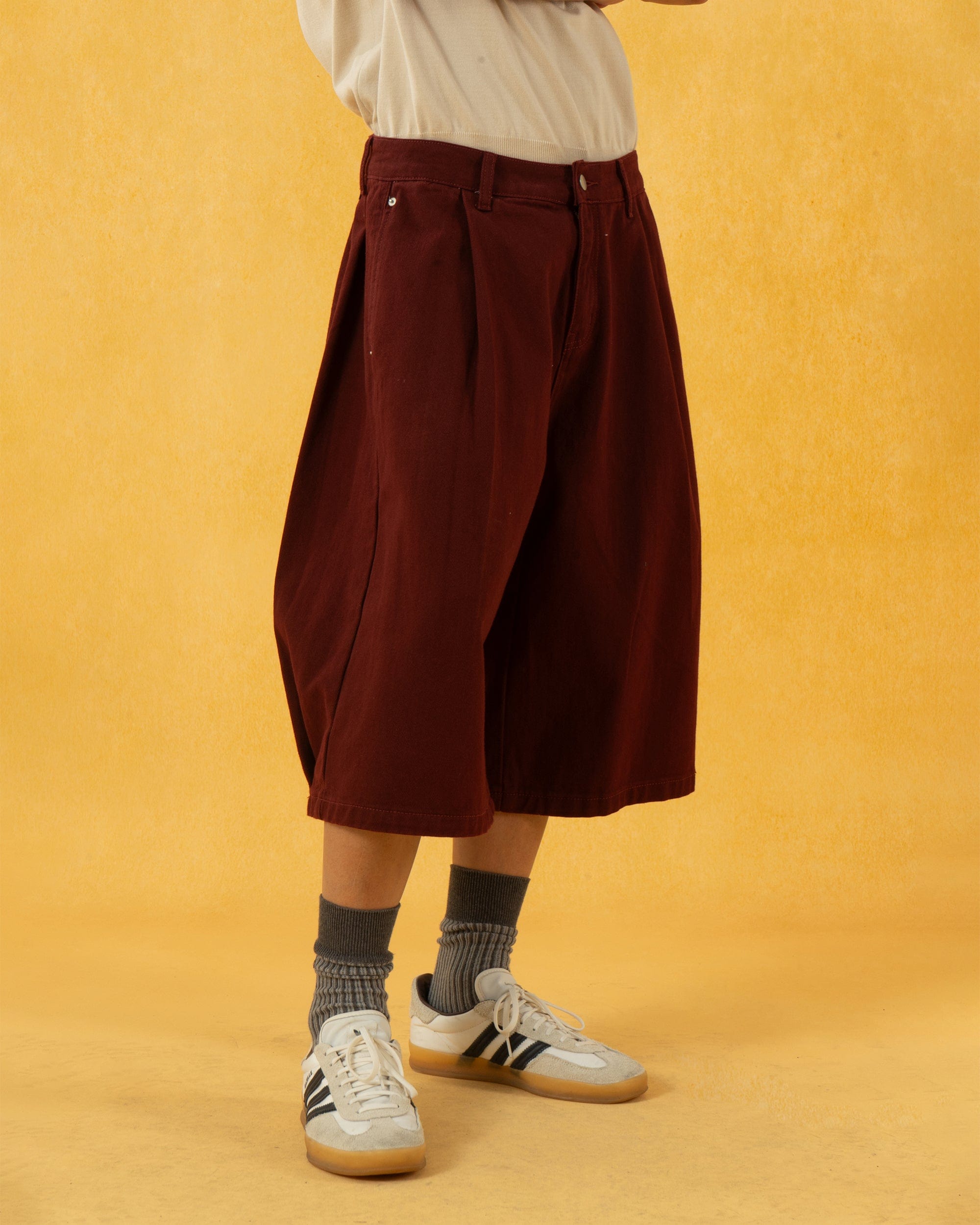 CLP Classic Rivet Pleated Oversized Shorts, premium urban and streetwear designers apparel on PROJECTISR.com, CLP