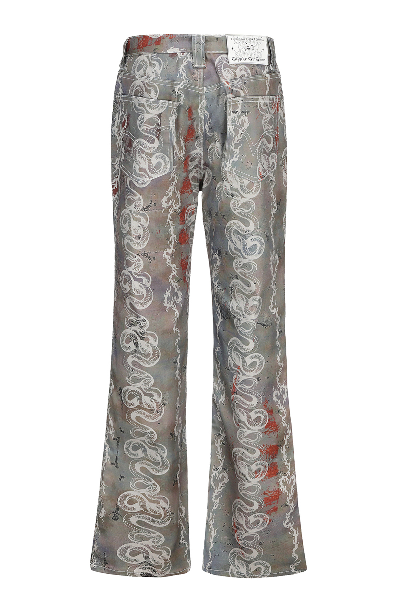 CYCYCY Serpentine Graphic Flared Jeans