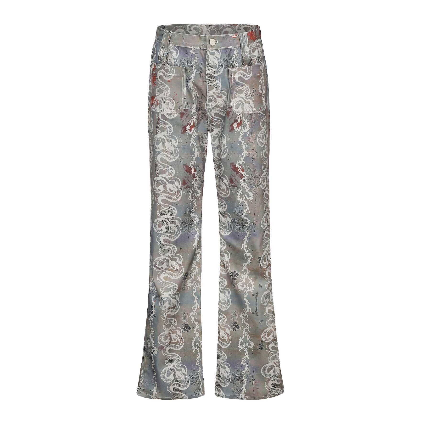 CYCYCY Serpentine Graphic Flared Jeans