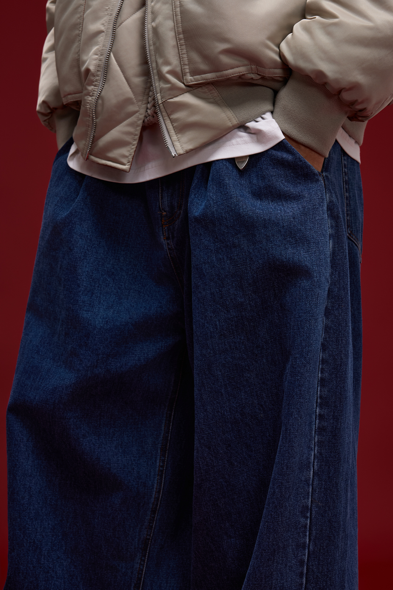 BANANA CLUB Essential Washed Wide-Leg Jeans, premium urban and streetwear designers apparel on PROJECTISR.com, BANANA CLUB