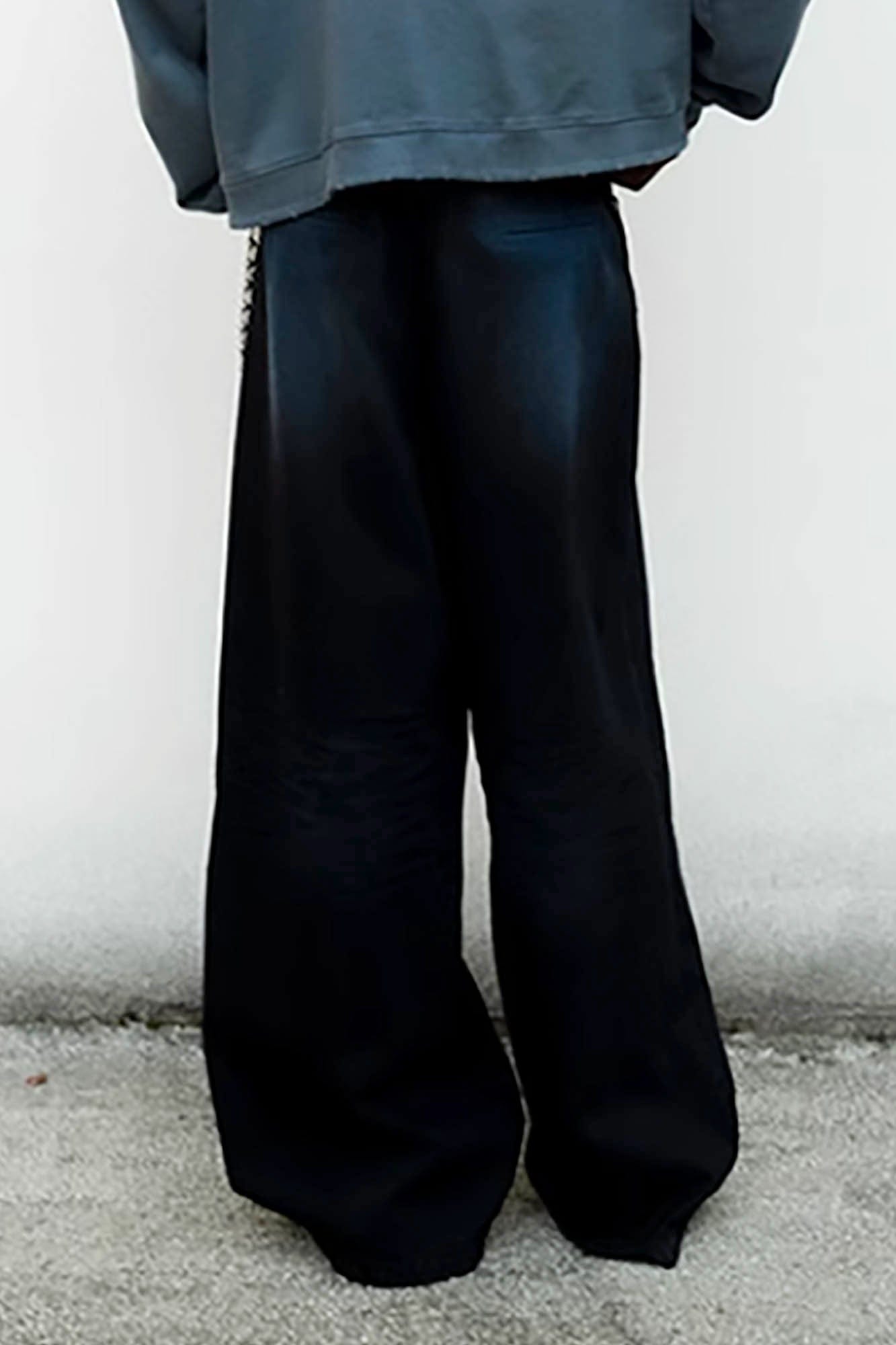 TRIANGLE PROJECT Faded Wide-Leg Denim Pants, premium urban and streetwear designers apparel on PROJECTISR.com, TRIANGLE PROJECT