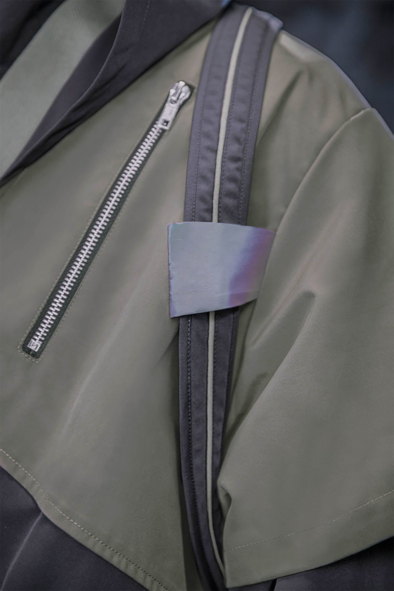 XIPHEVIL Layered Wrap-Front Hooded Trench Coat, premium urban and streetwear designers apparel on PROJECTISR.com, XIPHEVIL