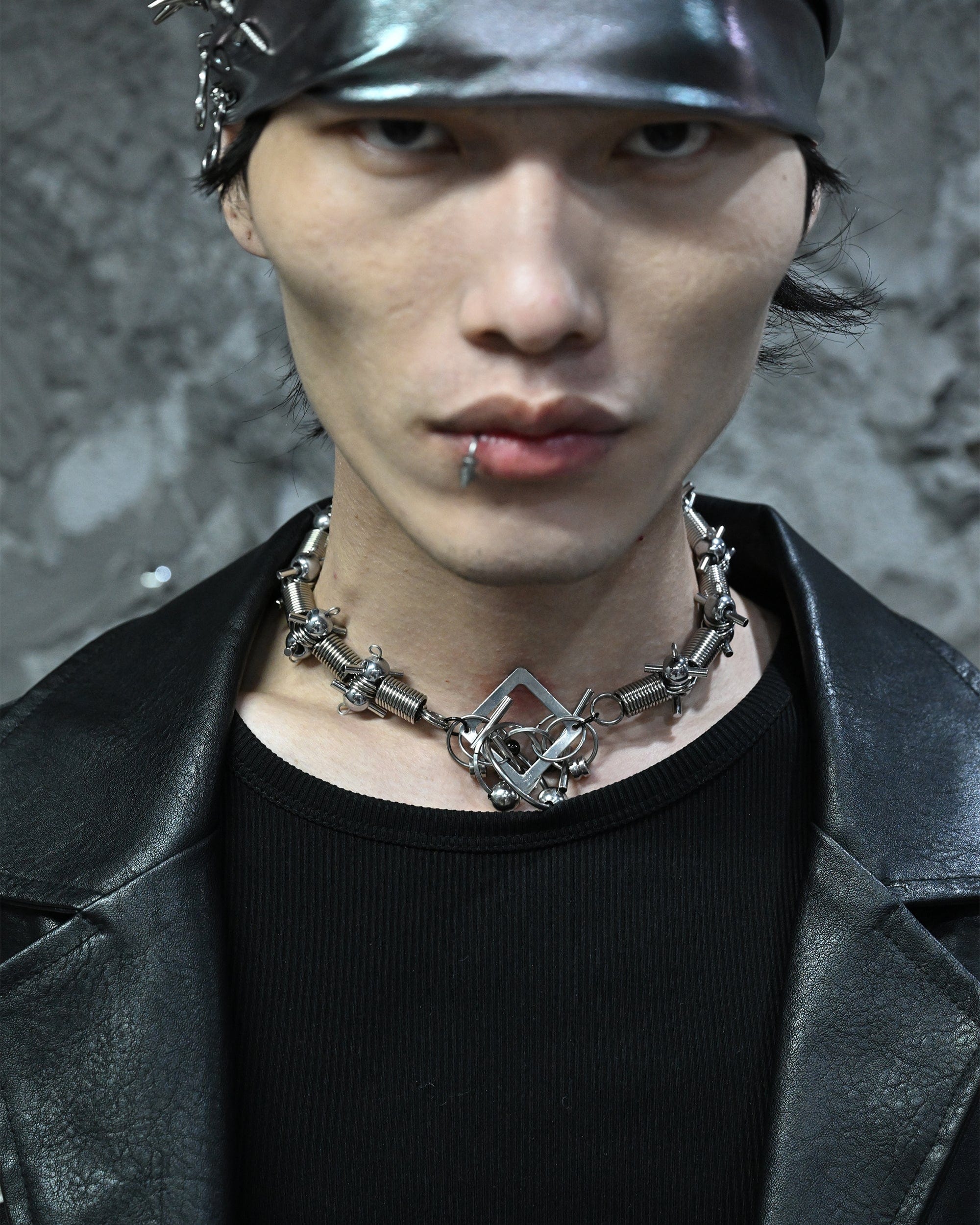 ILLUSORY Ex Machina Mechanical Rivet Necklace, premium urban and streetwear designers apparel on PROJECTISR.com, ILLUSORY