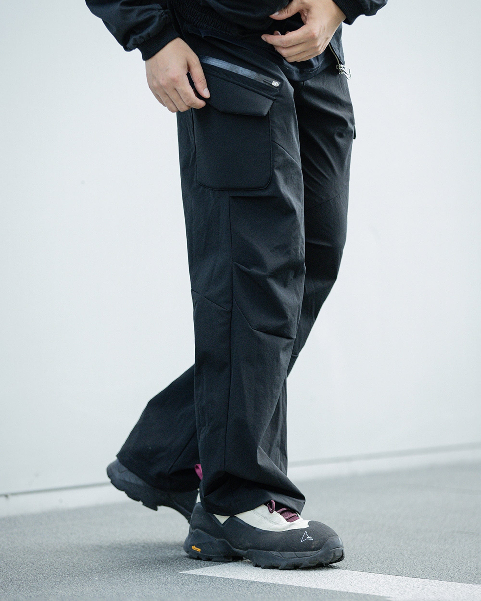 ENSHADOWER Waterproof Pleated Foam Pocket Hiking Pants, premium urban and streetwear designers apparel on PROJECTISR.com, ENSHADOWER