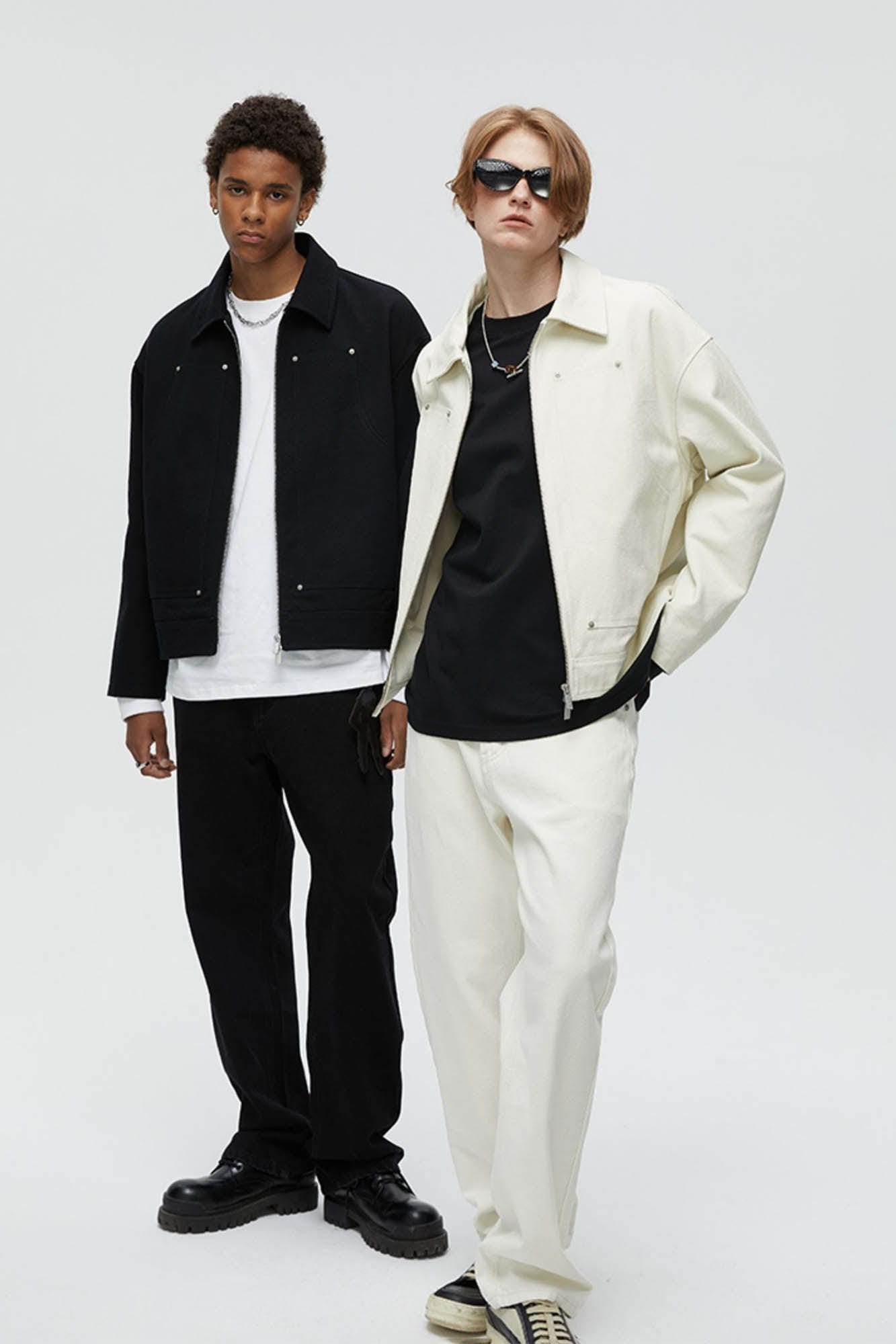 KREATE Studded Patchwork Utility Jacket, premium urban and streetwear designers apparel on PROJECTISR.com, KREATE