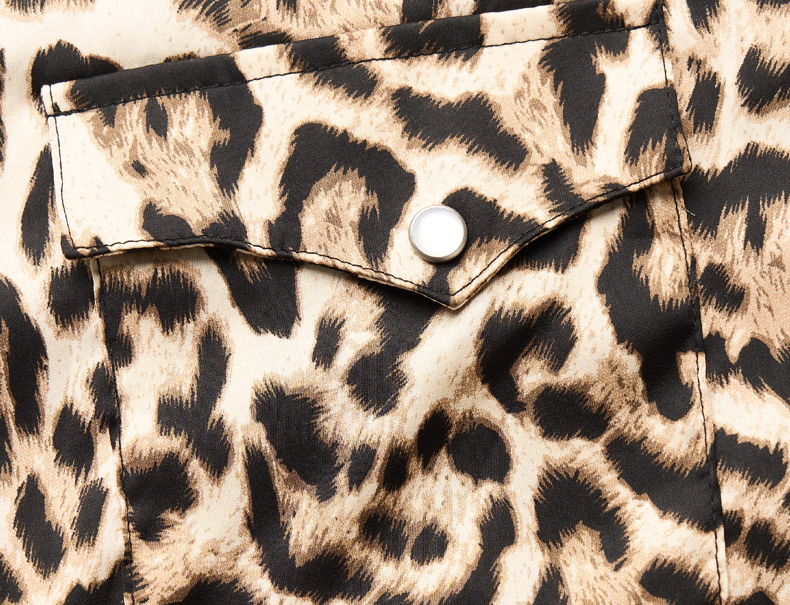 STEEPC Leopard Pearl Embellished Boxy Shirt, premium urban and streetwear designers apparel on PROJECTISR.com, STEEPC