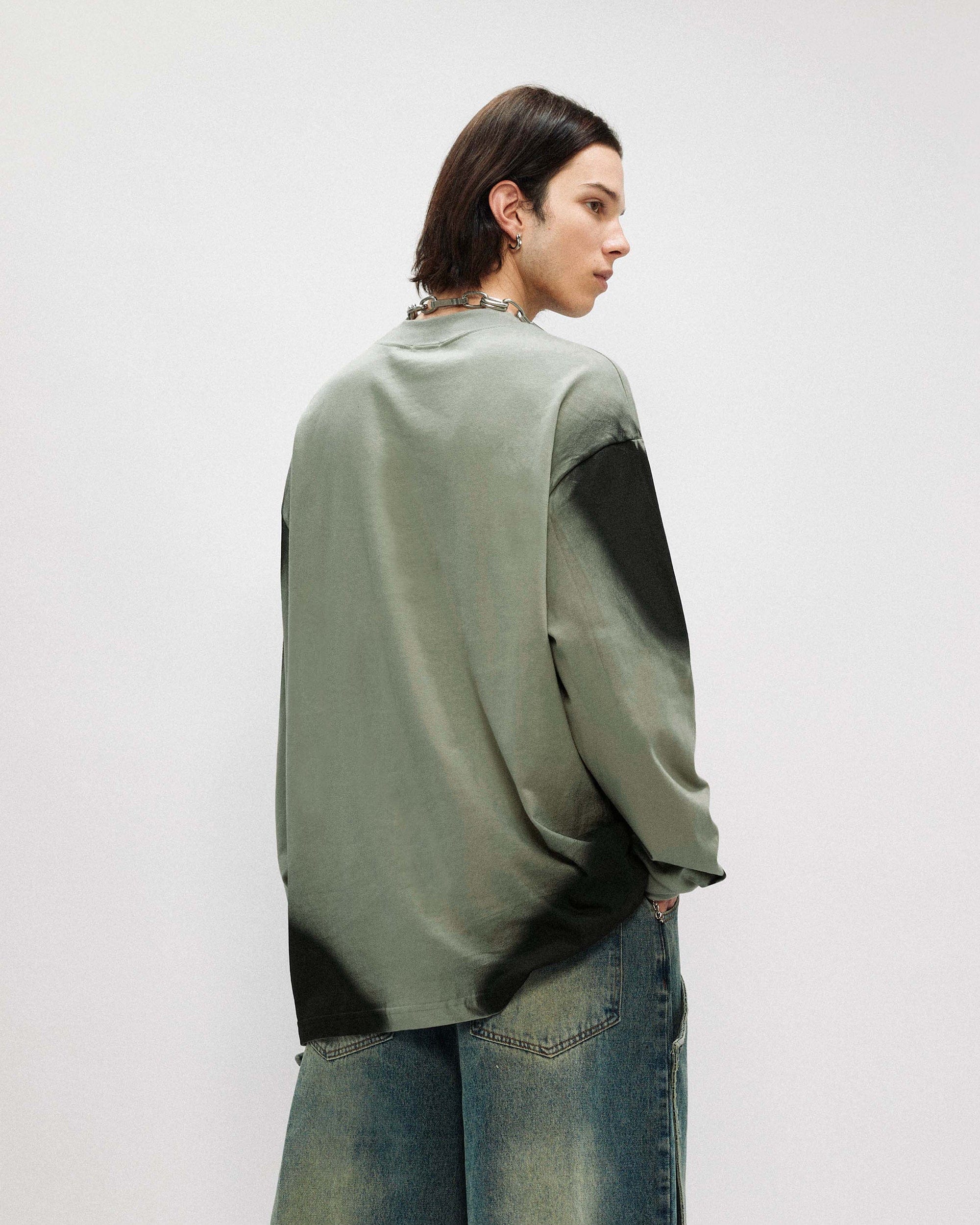 OVDY Unloose Ink Gradient Long-Sleeve Tee