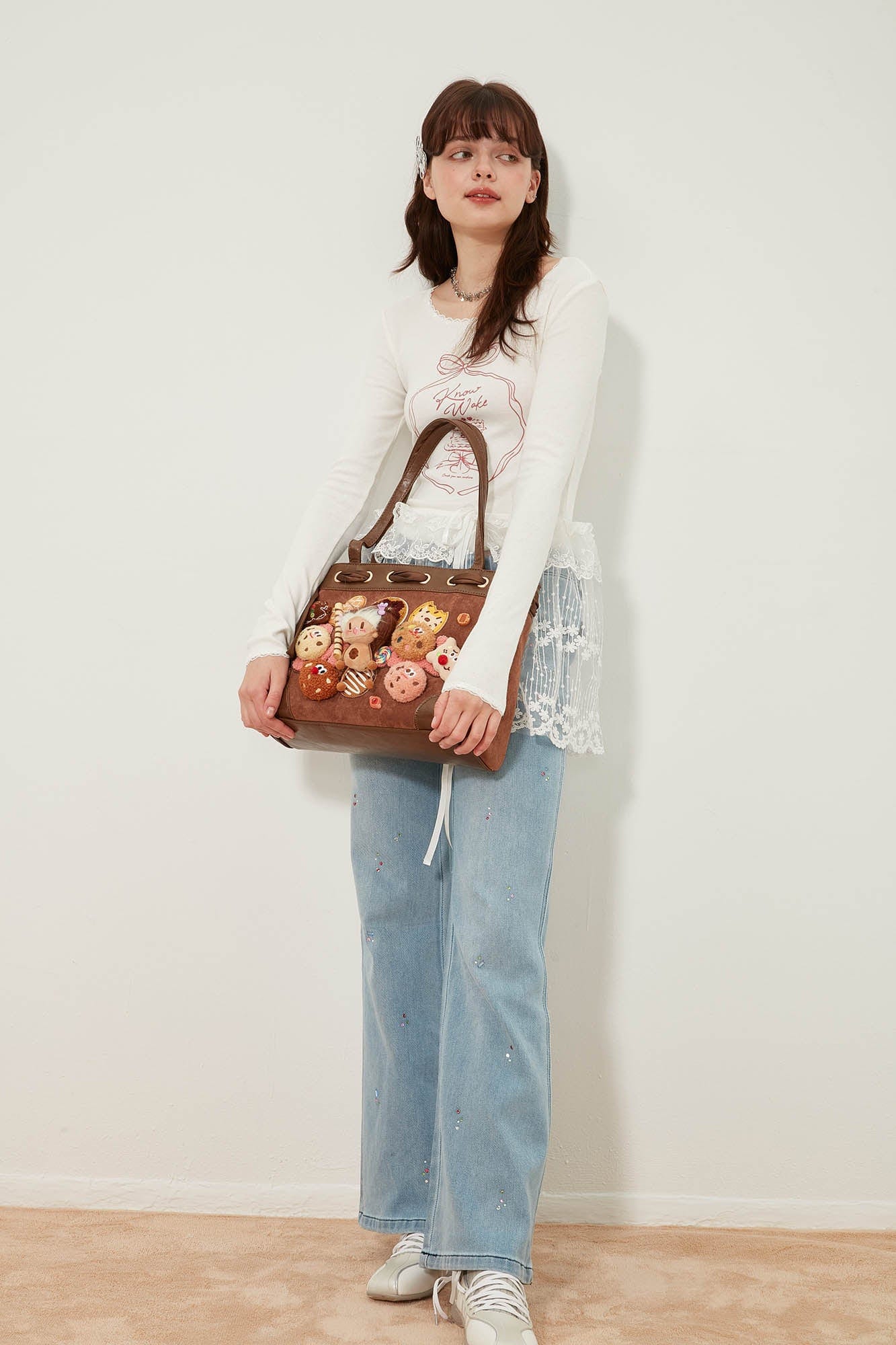 BLING BOX Plush Doll Drawstring Tote Bag