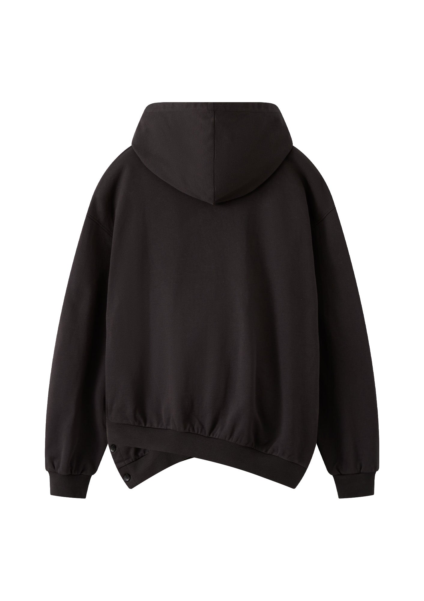 ORGANIC EMOTION Asymmetrical Hem LOGO Embroidered Hoodie, premium urban and streetwear designers apparel on PROJECTISR.com, ORGANIC EMOTION