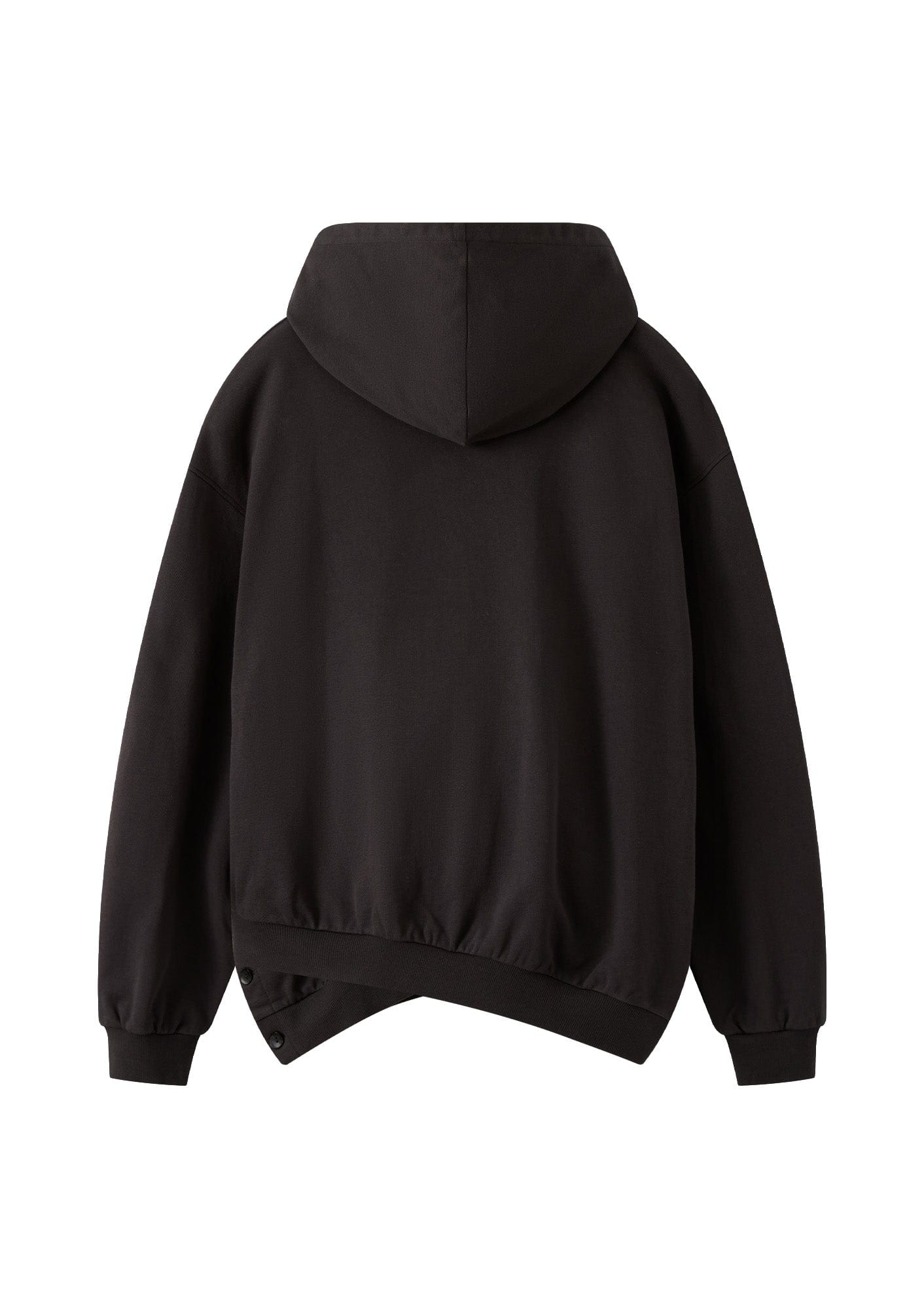 ORGANIC EMOTION Asymmetrical Hem LOGO Embroidered Hoodie, premium urban and streetwear designers apparel on PROJECTISR.com, ORGANIC EMOTION