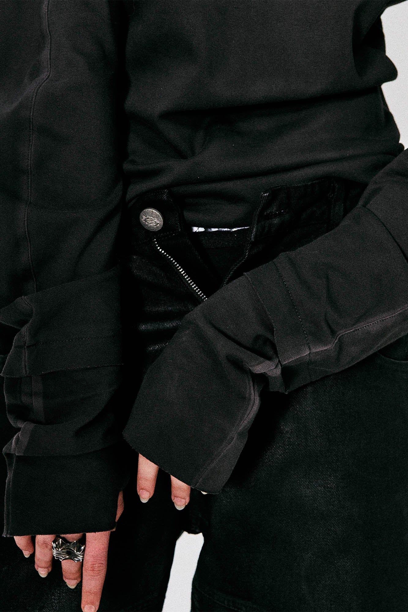 FLYERRER High Neck Slim-Fit Long-Sleeve Tee, premium urban and streetwear designers apparel on PROJECTISR.com, FLYERRER