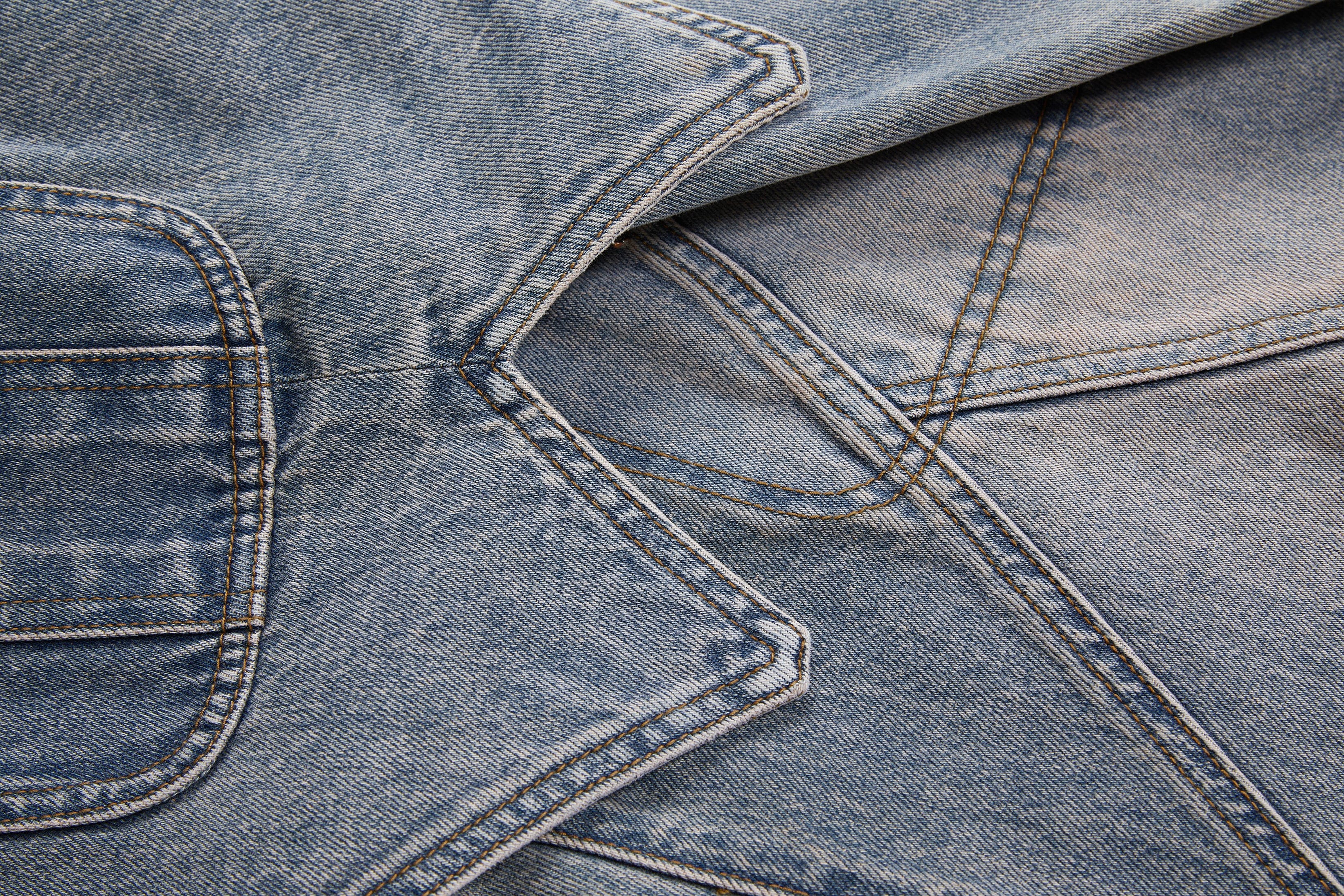 VANN VALRENCE Detachable Overlay Structural Panel Zip Jeans
