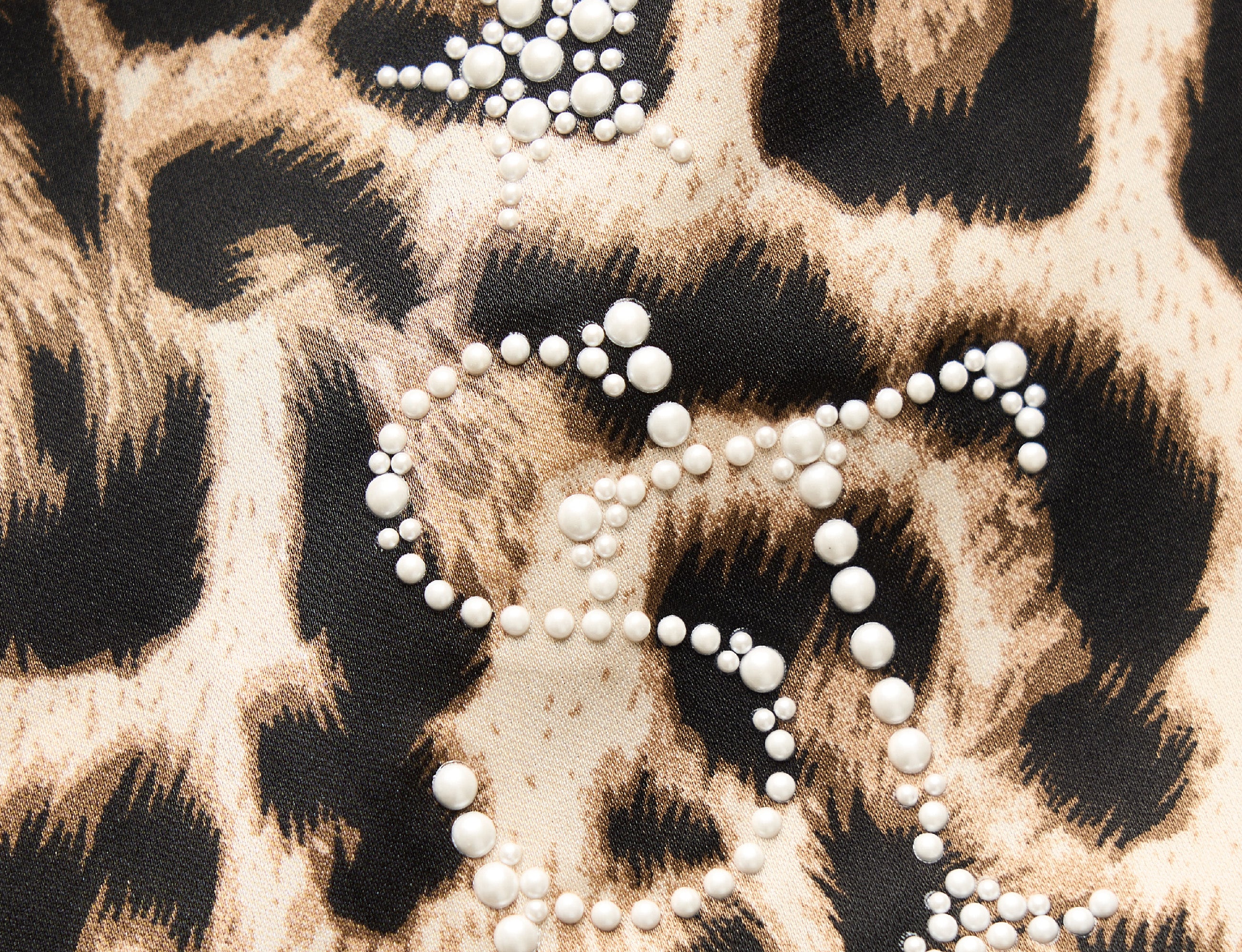 STEEPC Leopard Pearl Embellished Boxy Shirt, premium urban and streetwear designers apparel on PROJECTISR.com, STEEPC