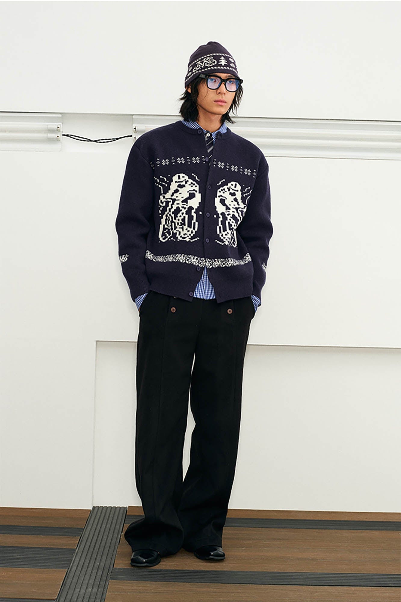 KREATE Fair Isle Button-Up Cardigan, premium urban and streetwear designers apparel on PROJECTISR.com, KREATE