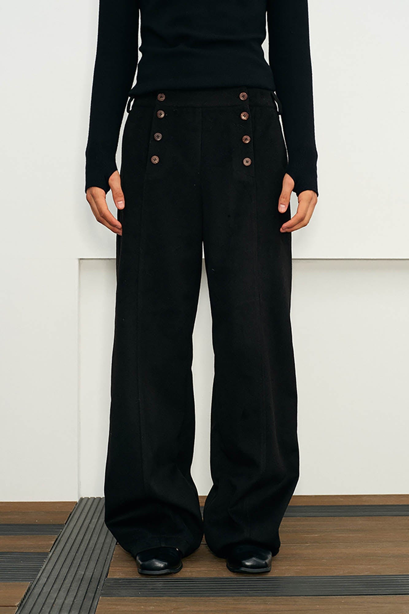 KREATE Double-Breasted Straight-Leg Pants, premium urban and streetwear designers apparel on PROJECTISR.com, KREATE