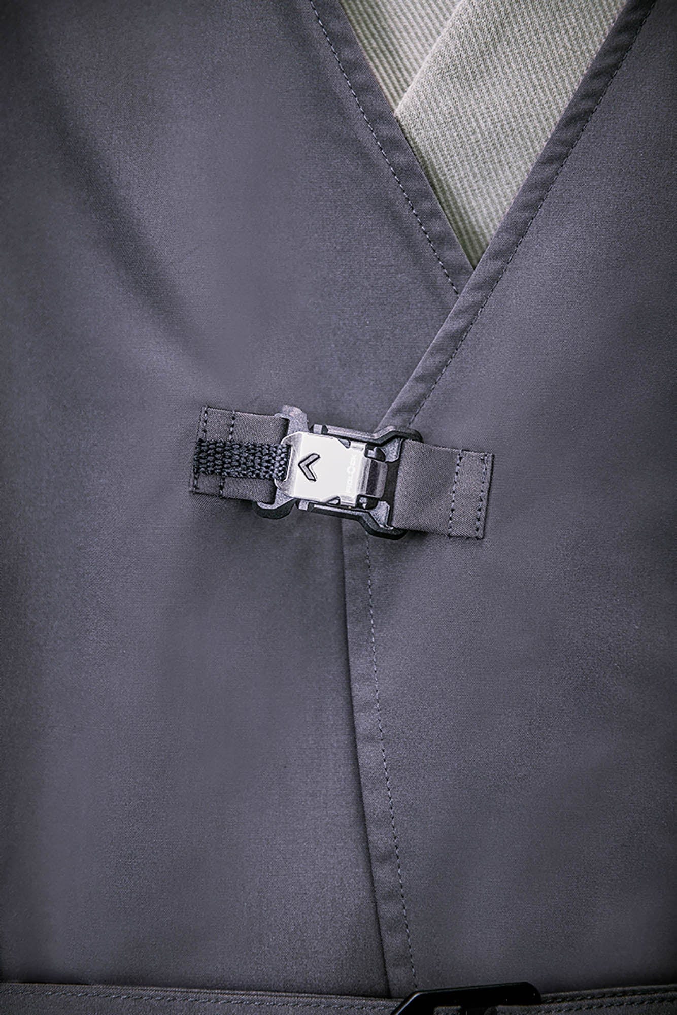 XIPHEVIL Layered Wrap-Front Hooded Trench Coat, premium urban and streetwear designers apparel on PROJECTISR.com, XIPHEVIL