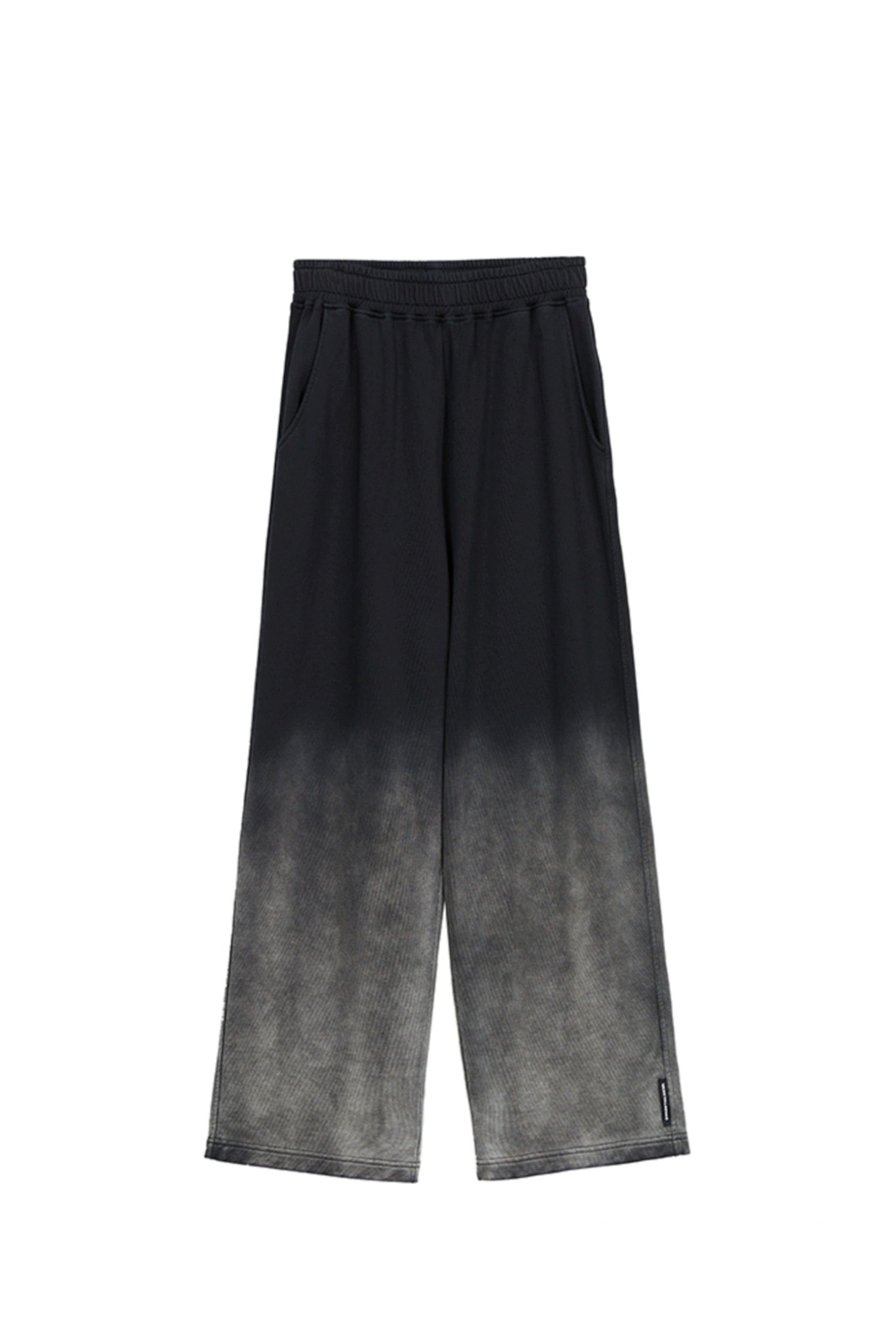 VANN VALRENCE Washed Gradient Straight-Leg Pants