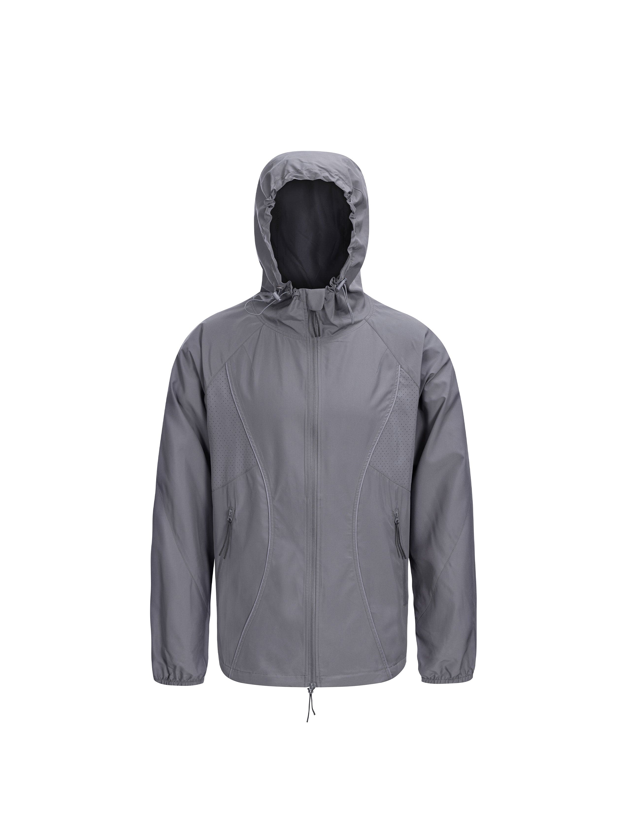 CATSSTAC Spliced Laser-Perforated Waterproof UV Production Hooded Jacket, premium urban and streetwear designers apparel on PROJECTISR.com, CATSSTAC