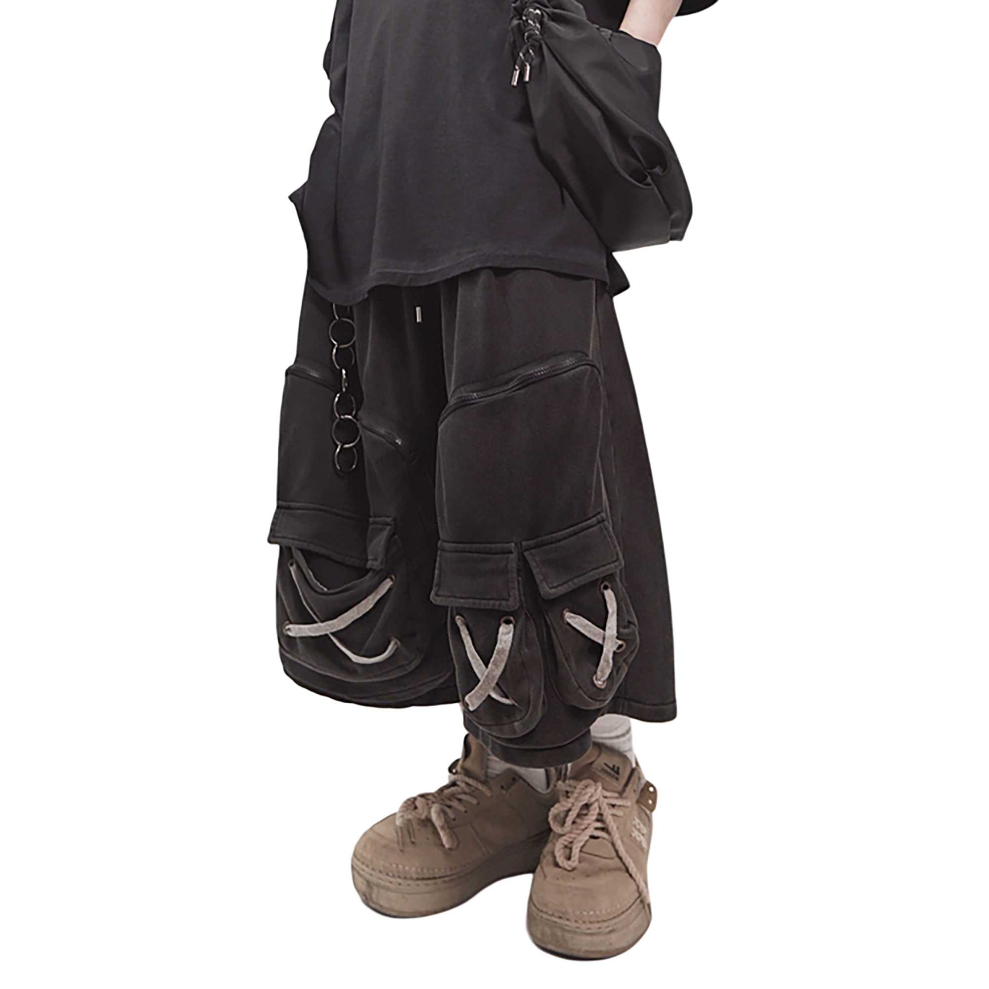 UUCSCC Distressed Multi-Pocket Cargo Shorts