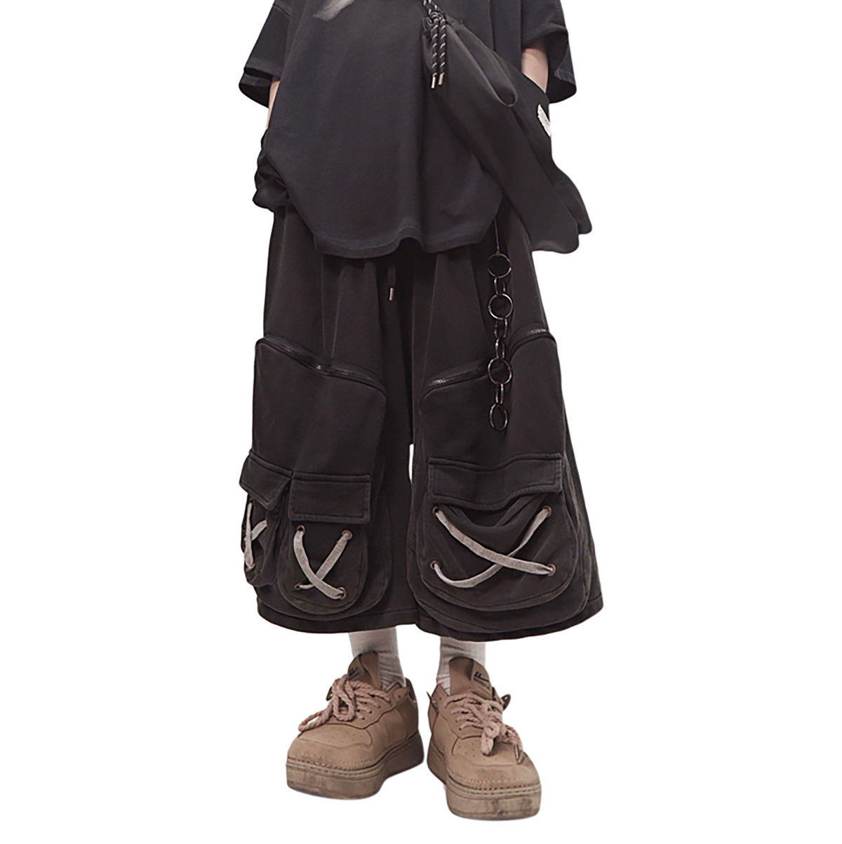 UUCSCC Distressed Multi-Pocket Cargo Shorts