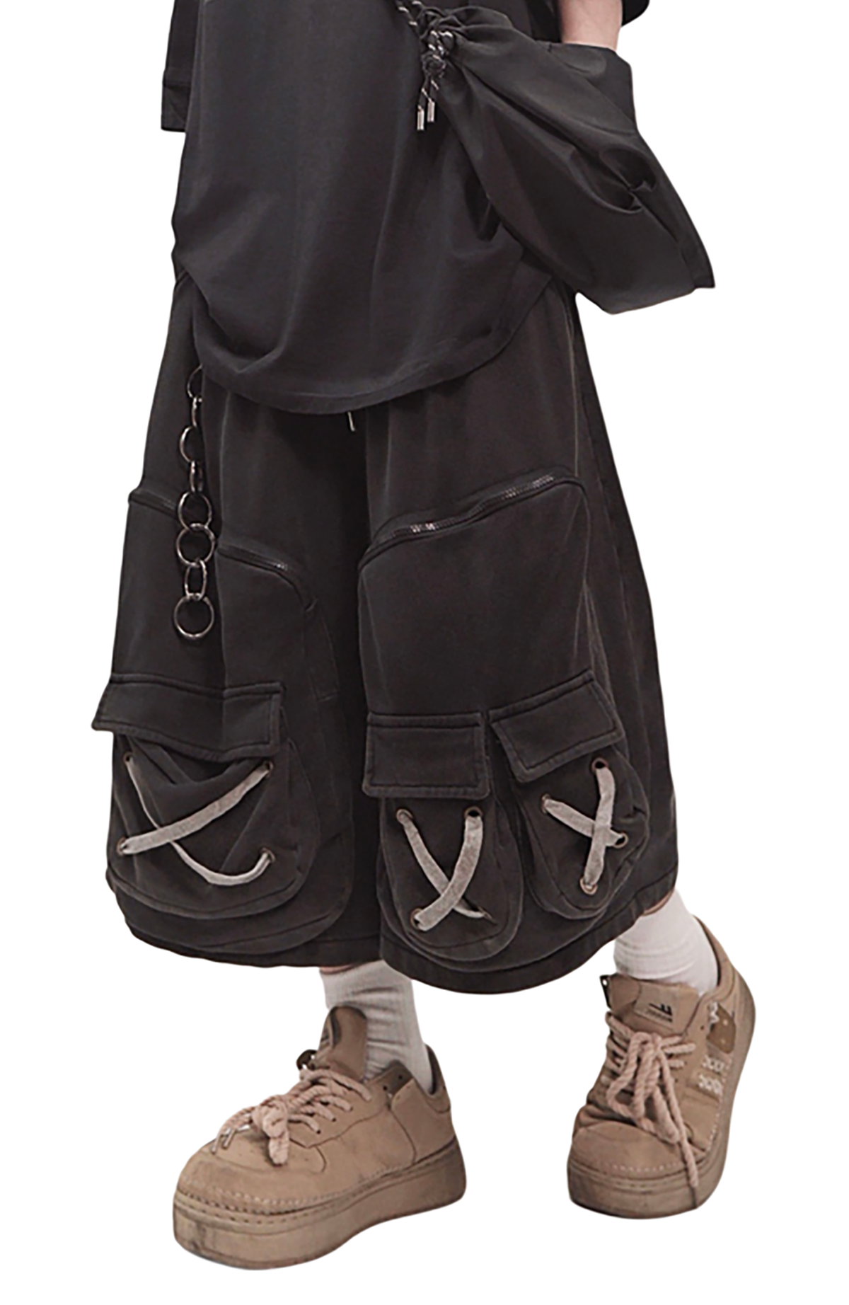 UUCSCC Distressed Multi-Pocket Cargo Shorts