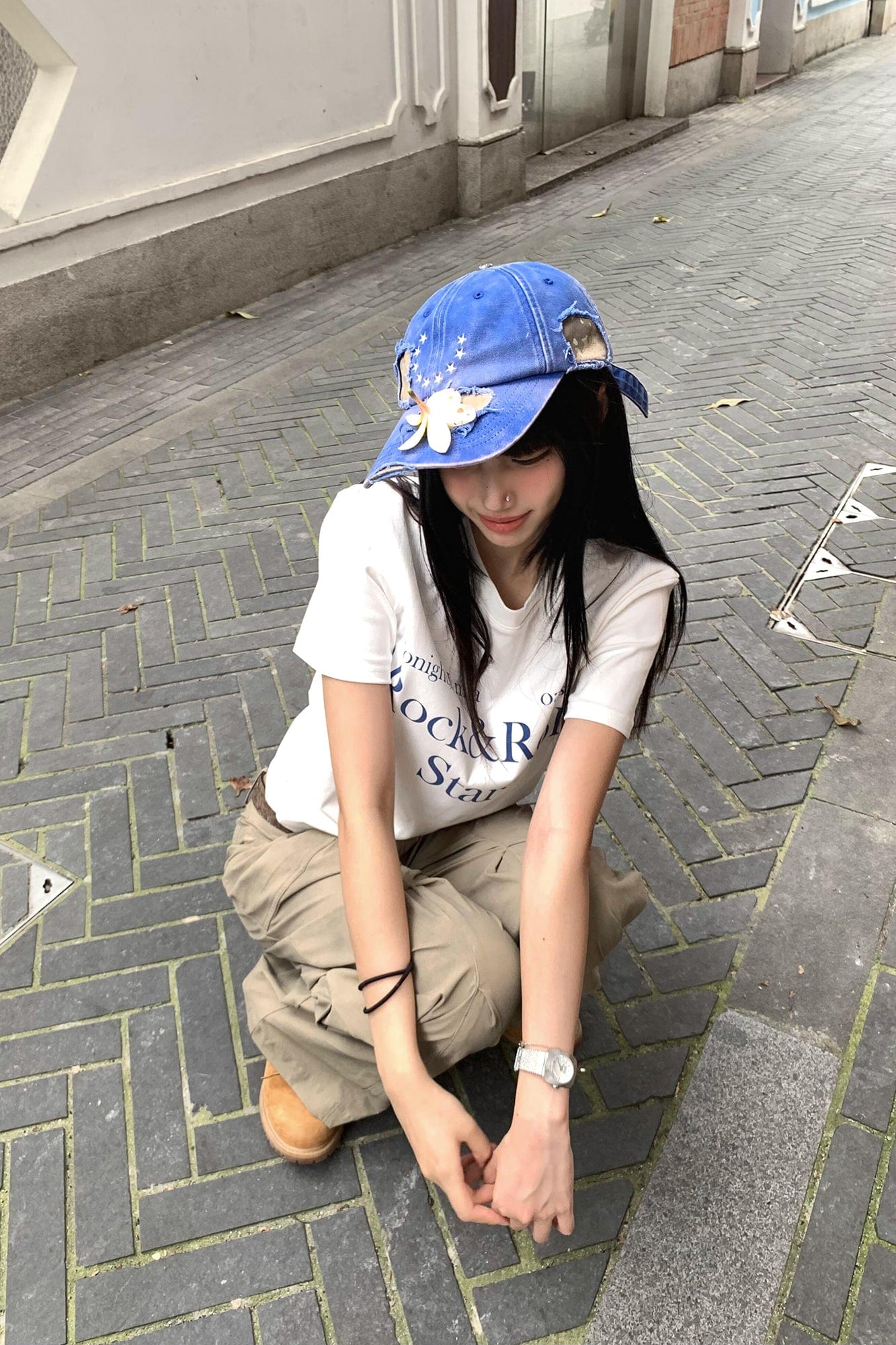 TECNINEGROUP Camo Distressed Panel Star Embroidered Cap, premium urban and streetwear designers apparel on PROJECTISR.com, TECNINEGROUP