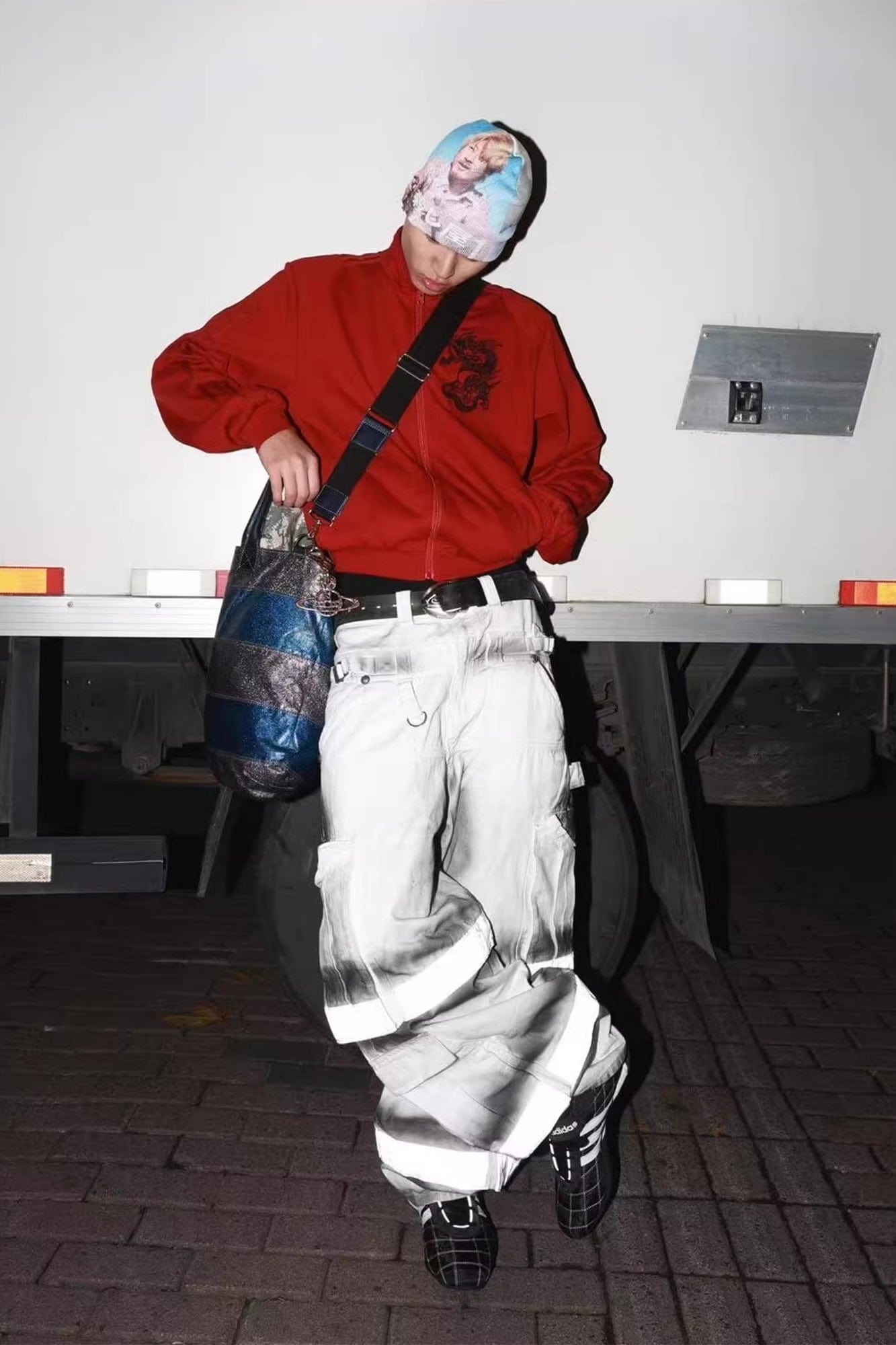 TECNINEGROUP Washed Detachable Reflective Firefighter Cargo Pants White