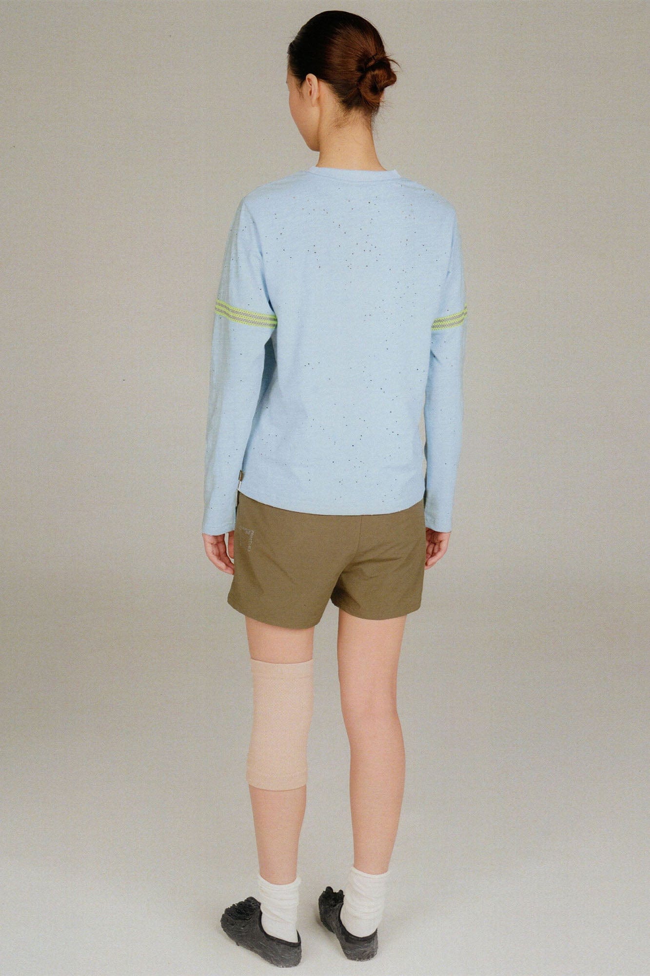 URBAN+FOREST Speckled Reflective Stripe Long-Sleeve Tee, premium urban and streetwear designers apparel on PROJECTISR.com, URBAN+FOREST
