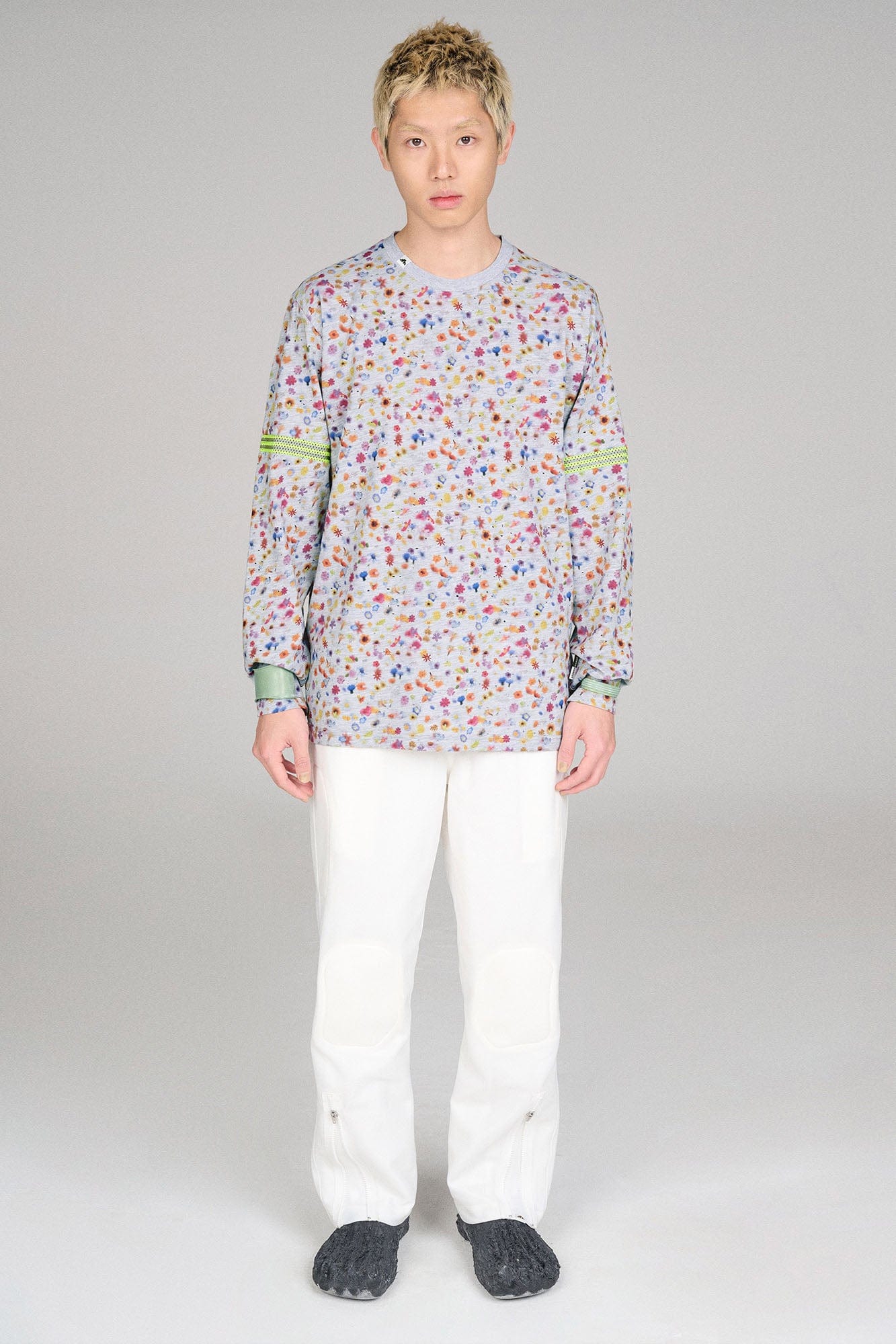 URBAN+FOREST Speckled Reflective Stripe Long-Sleeve Tee, premium urban and streetwear designers apparel on PROJECTISR.com, URBAN+FOREST