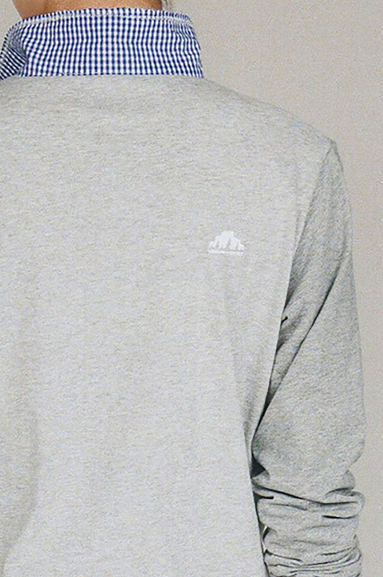 URBAN+FOREST Checks Collar Panel Long-Sleeve Polo, premium urban and streetwear designers apparel on PROJECTISR.com, URBAN+FOREST