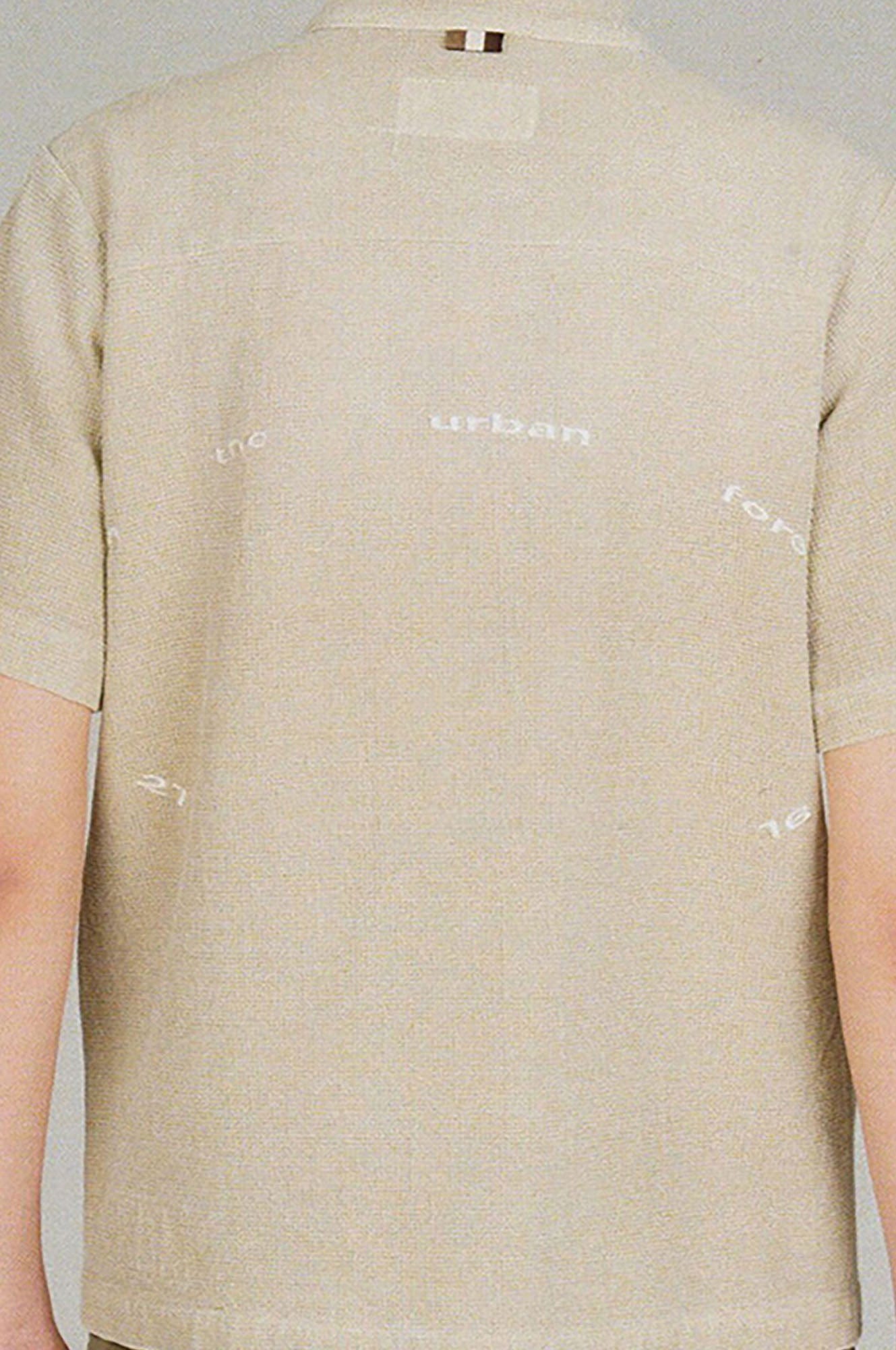 URBAN+FOREST Washed Waffle Stand Collar Half Shirt, premium urban and streetwear designers apparel on PROJECTISR.com, URBAN+FOREST