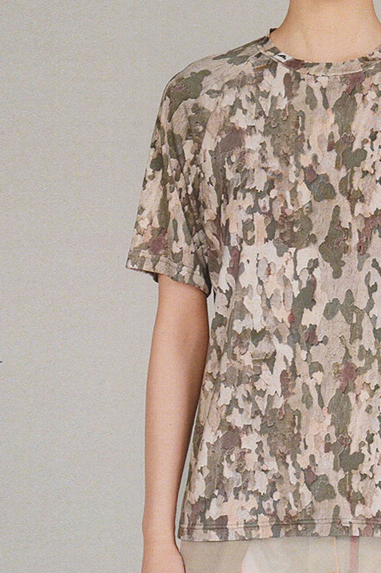 URBAN+FOREST Bark Camo Bamboo-Blend Tee, premium urban and streetwear designers apparel on PROJECTISR.com, URBAN+FOREST