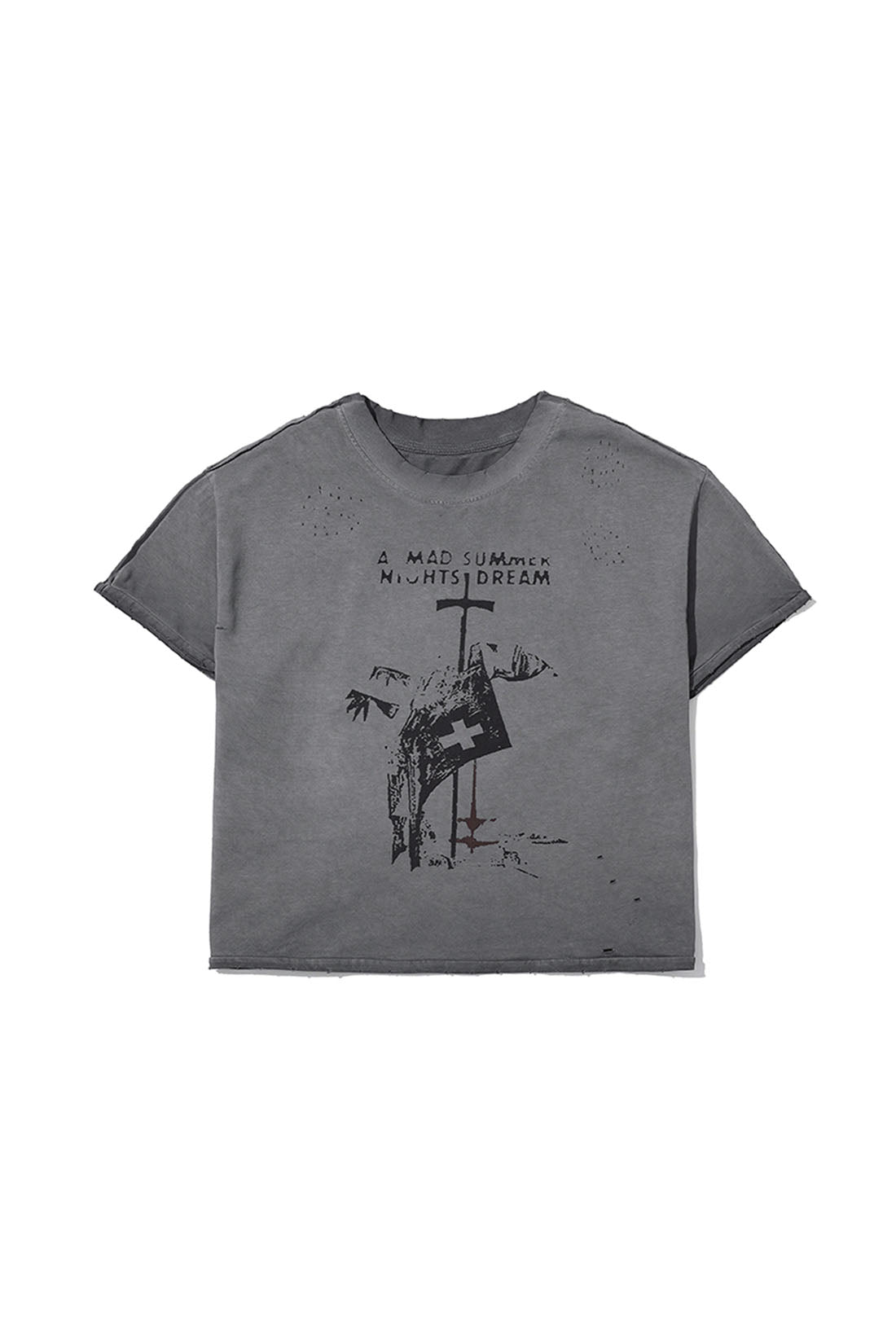LUUUCAM A Mad Summer Night Dream Distressed Panel T-Shirt, premium urban and streetwear designers apparel on PROJECTISR.com, LUUUCAM