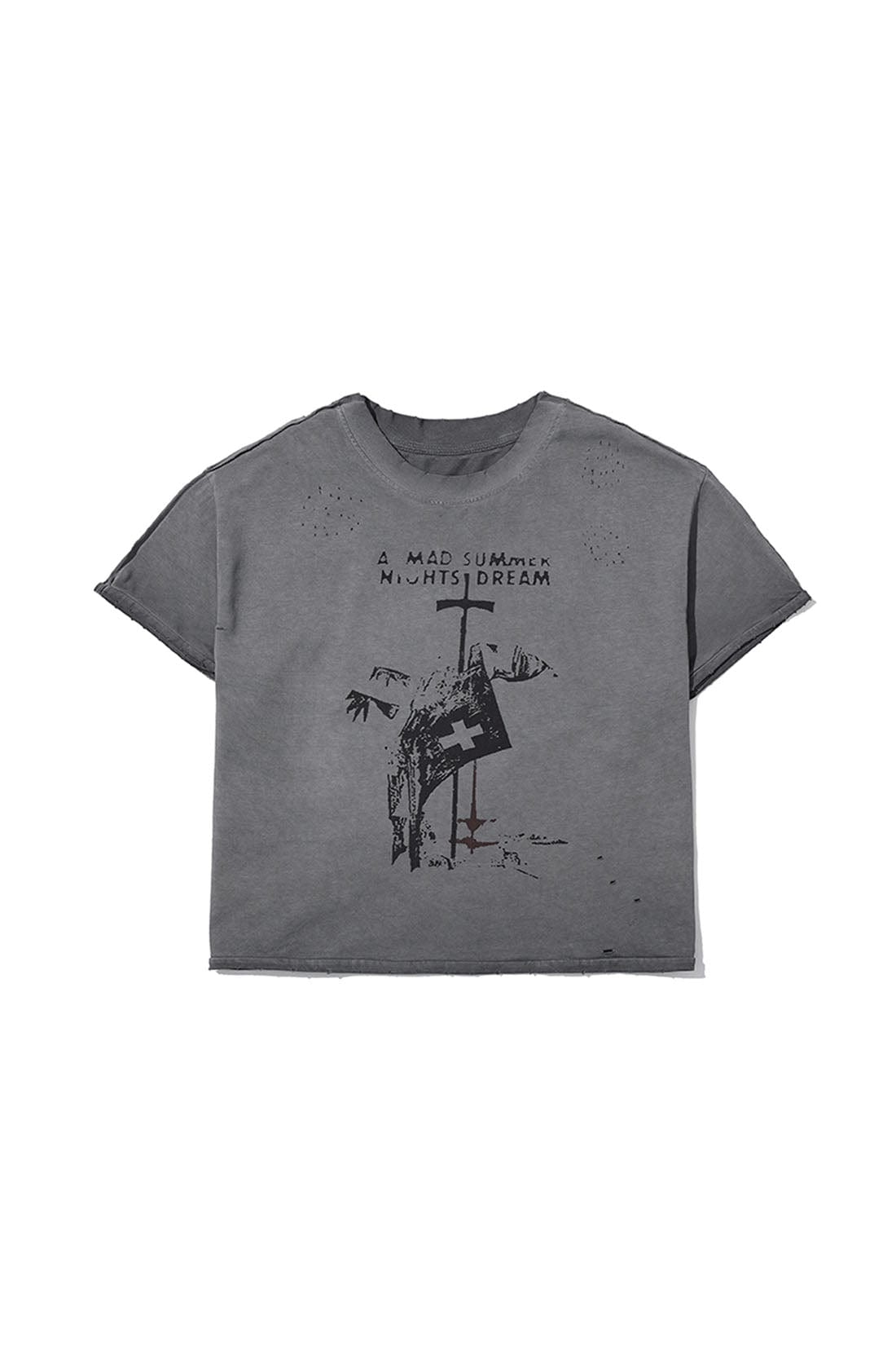 LUUUCAM A Mad Summer Night Dream Distressed Panel T-Shirt, premium urban and streetwear designers apparel on PROJECTISR.com, LUUUCAM